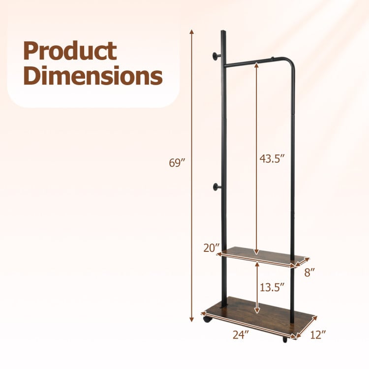 Bedroom Set with 3-Tier Clothes Rack Freestanding Clothing Rack and Dresser Storage Tower-Bedroom Furniture Sets-DECOROLALA
