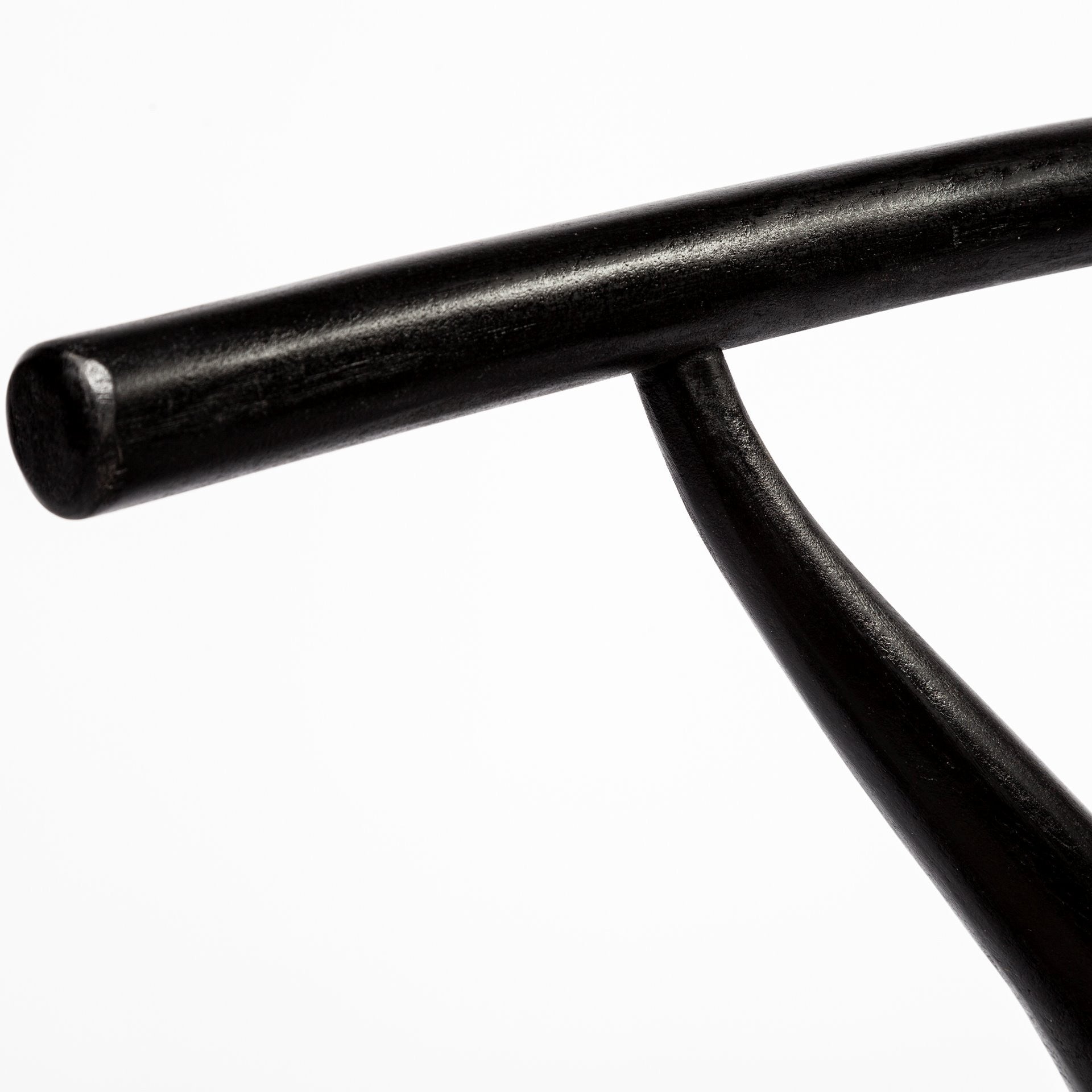 Beige And Black Upholstered Linen Wishbone Back Dining Side Chair-Dining Chairs-DECOROLALA