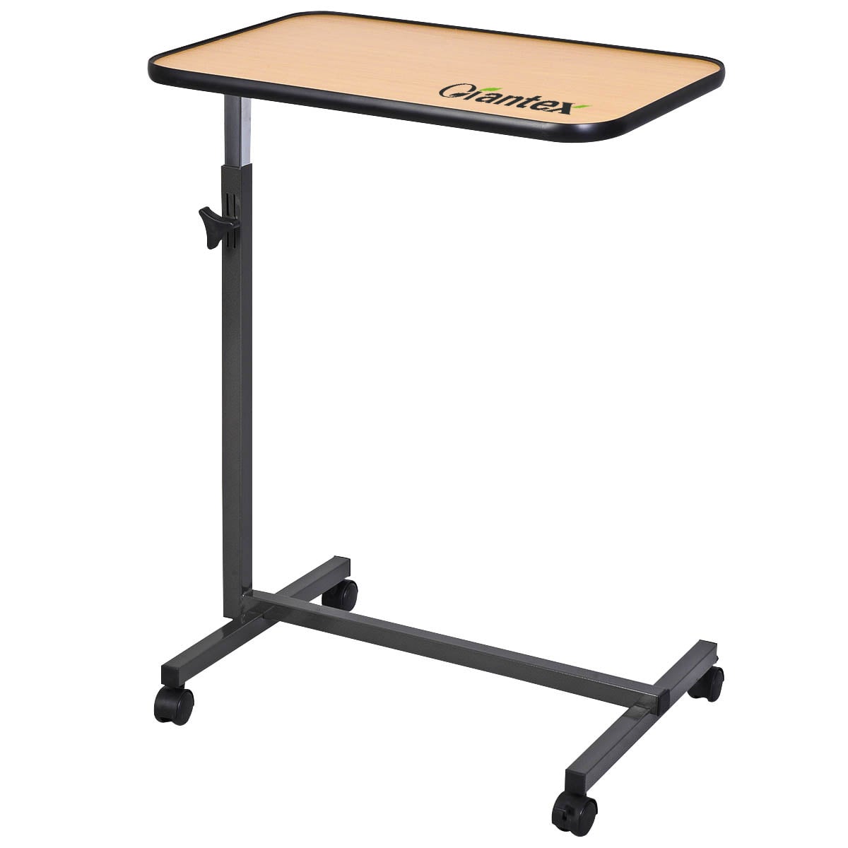 Beige Overbed Rolling Table Food Tray-End & Side Tables-DECOROLALA