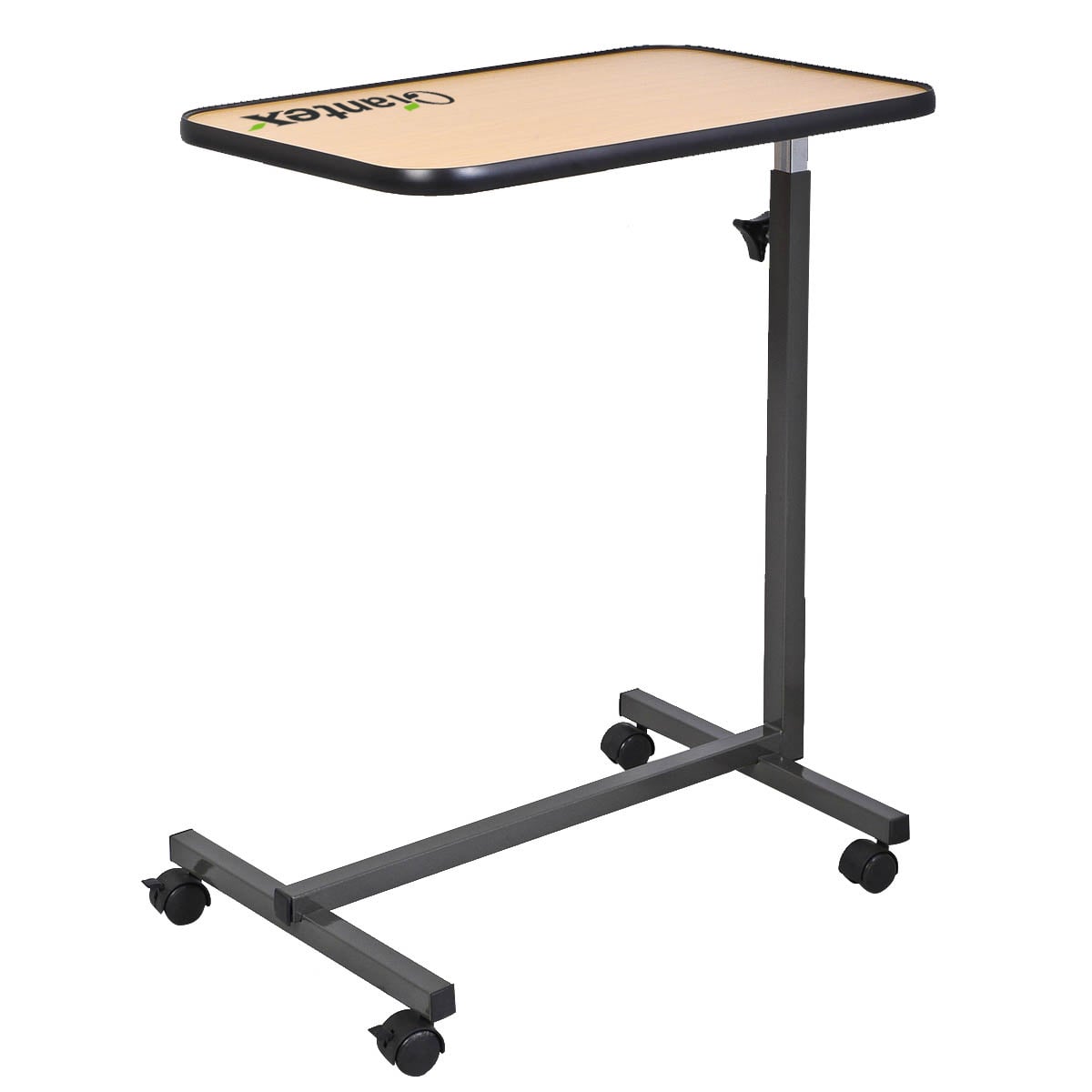 Beige Overbed Rolling Table Food Tray-End & Side Tables-DECOROLALA
