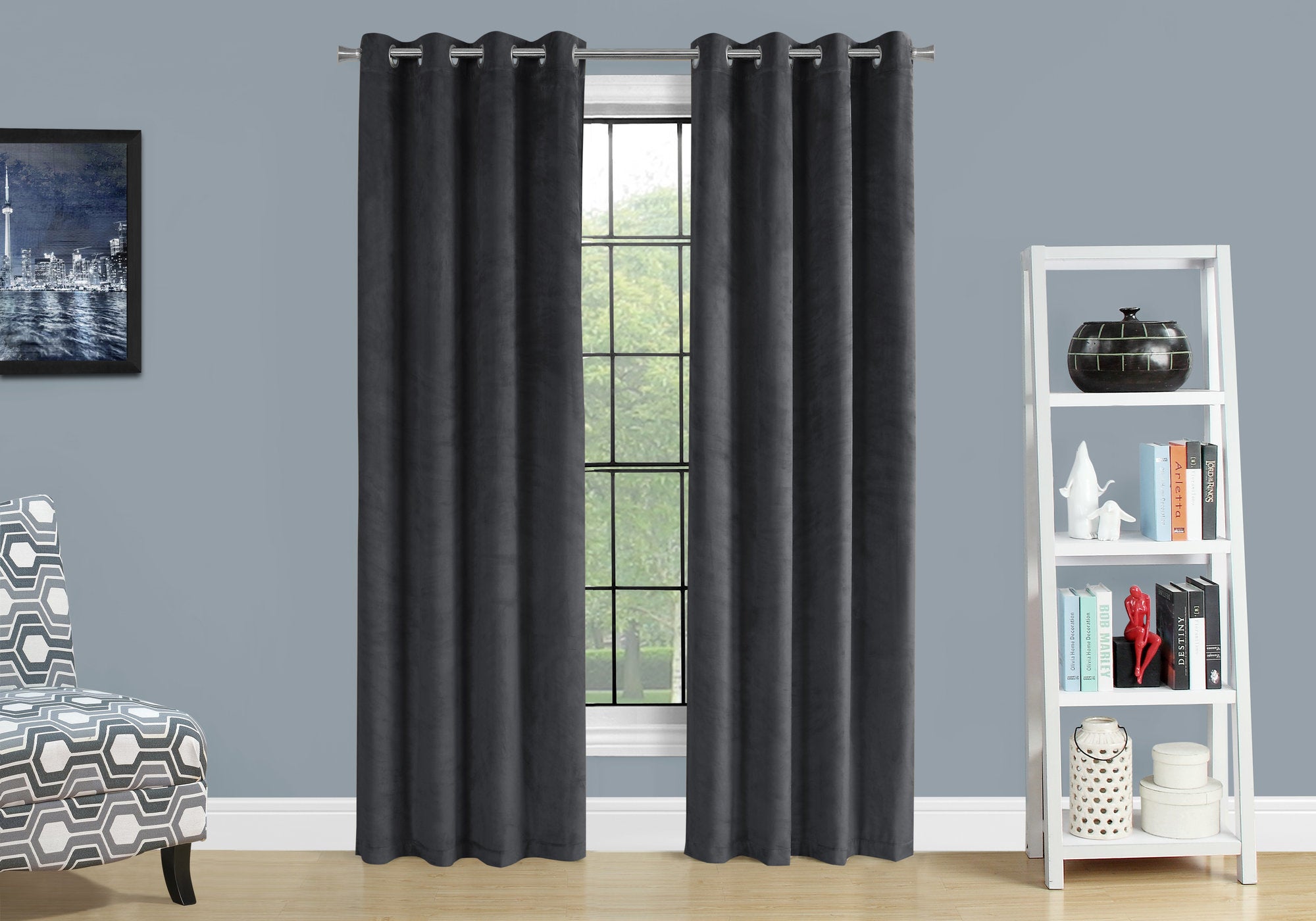 Beige Room Darkening Curtain Panel Set, 52"W x 84"H-Curtain-DECOROLALA