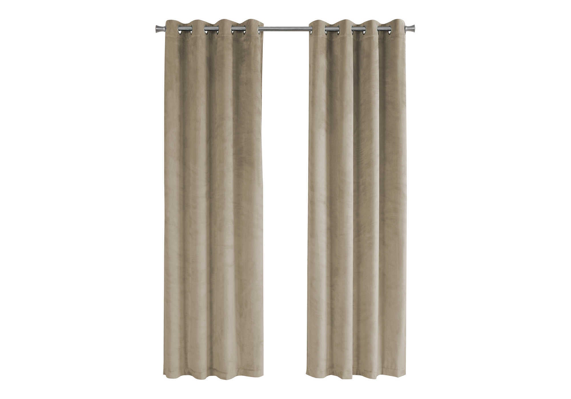 Beige Room Darkening Curtain Panel Set, 52"W x 84"H-Curtain-DECOROLALA