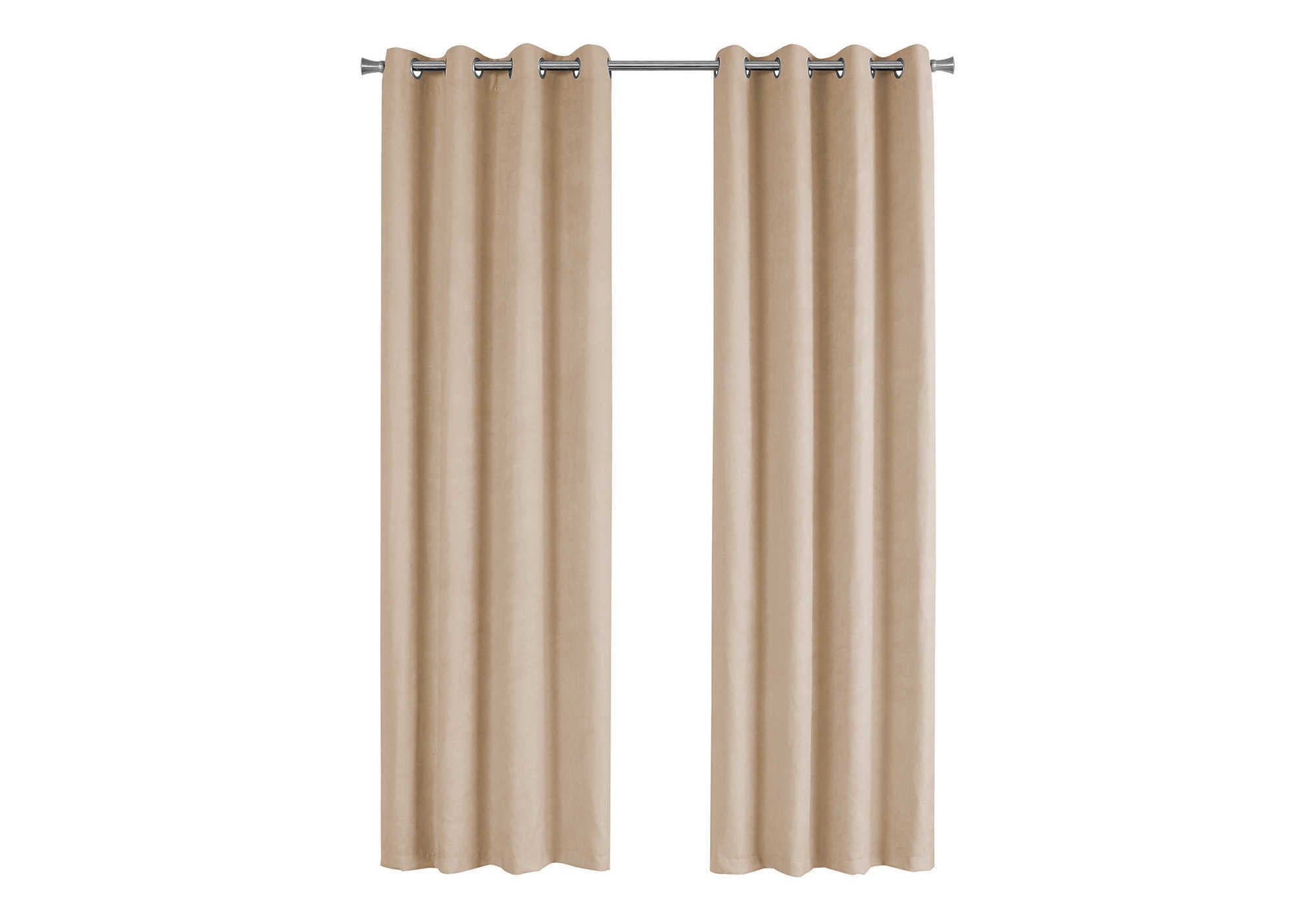 Beige Room Darkening Curtain Panels, 54"W x 84"H, Set of 2-Curtain-DECOROLALA
