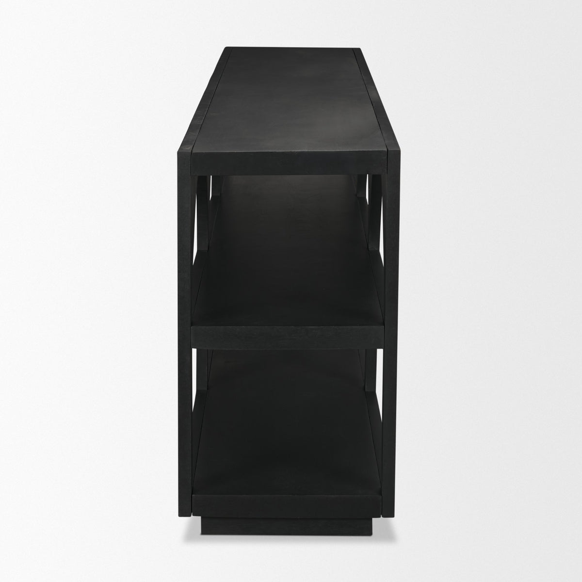 Bela 80" Medium Brown Wood Arched Console Table-Media Console-DECOROLALA