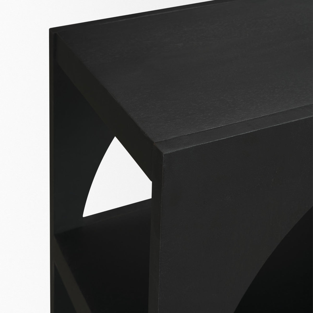 Bela 80" Medium Brown Wood Arched Console Table-Media Console-DECOROLALA