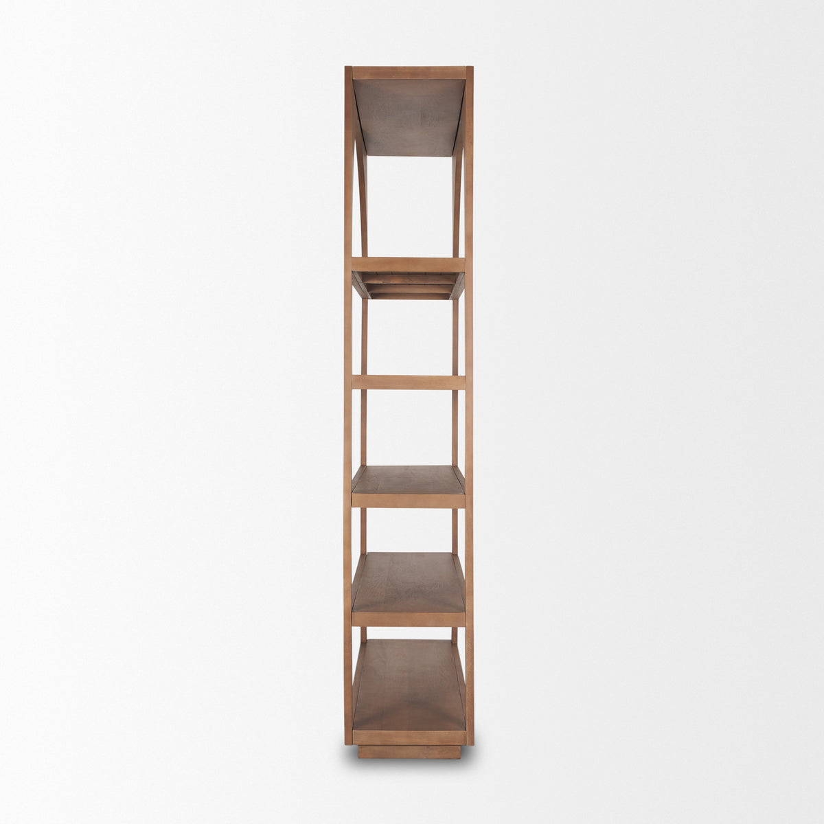 Bela Arched Shelving Unit Medium Brown Wood-Shelving-DECOROLALA