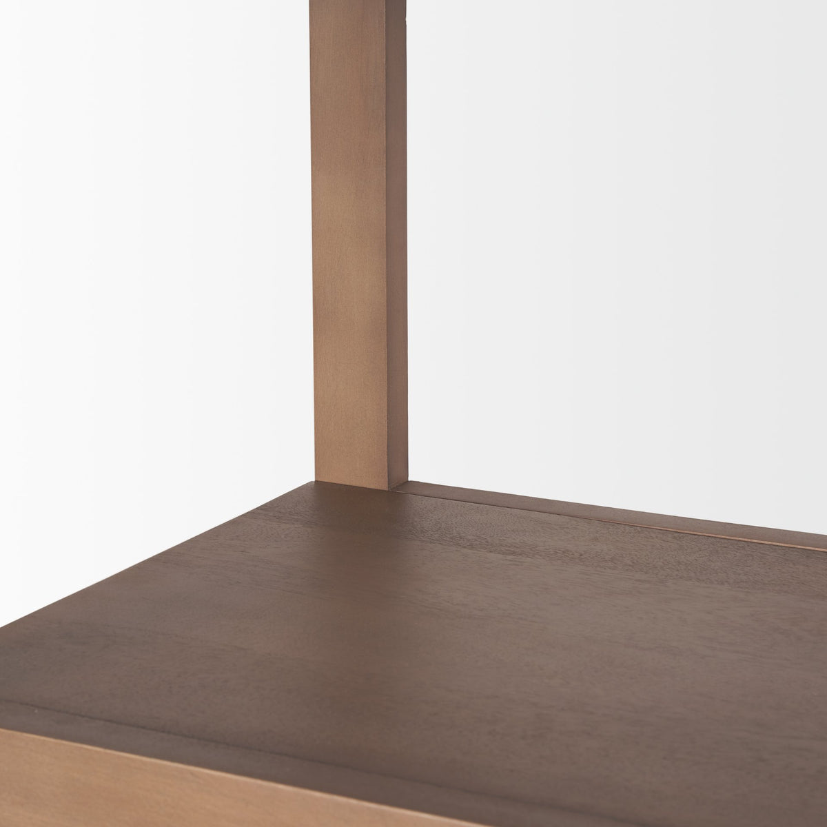 Bela Arched Shelving Unit Medium Brown Wood-Shelving-DECOROLALA