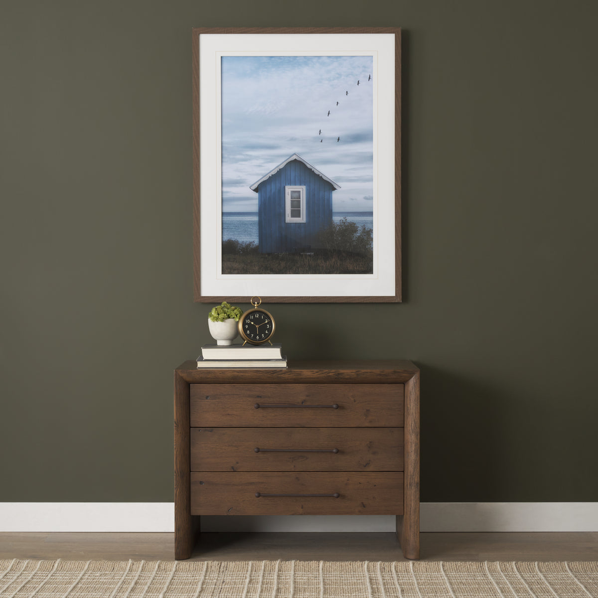 Belford 3-Drawer Oak Wood Closed Nightstand-Accent Cabinets & Chests-DECOROLALA