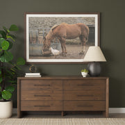 Belford 6-Drawer Dark Brown Oak Wood Dresser-Dressers-DECOROLALA