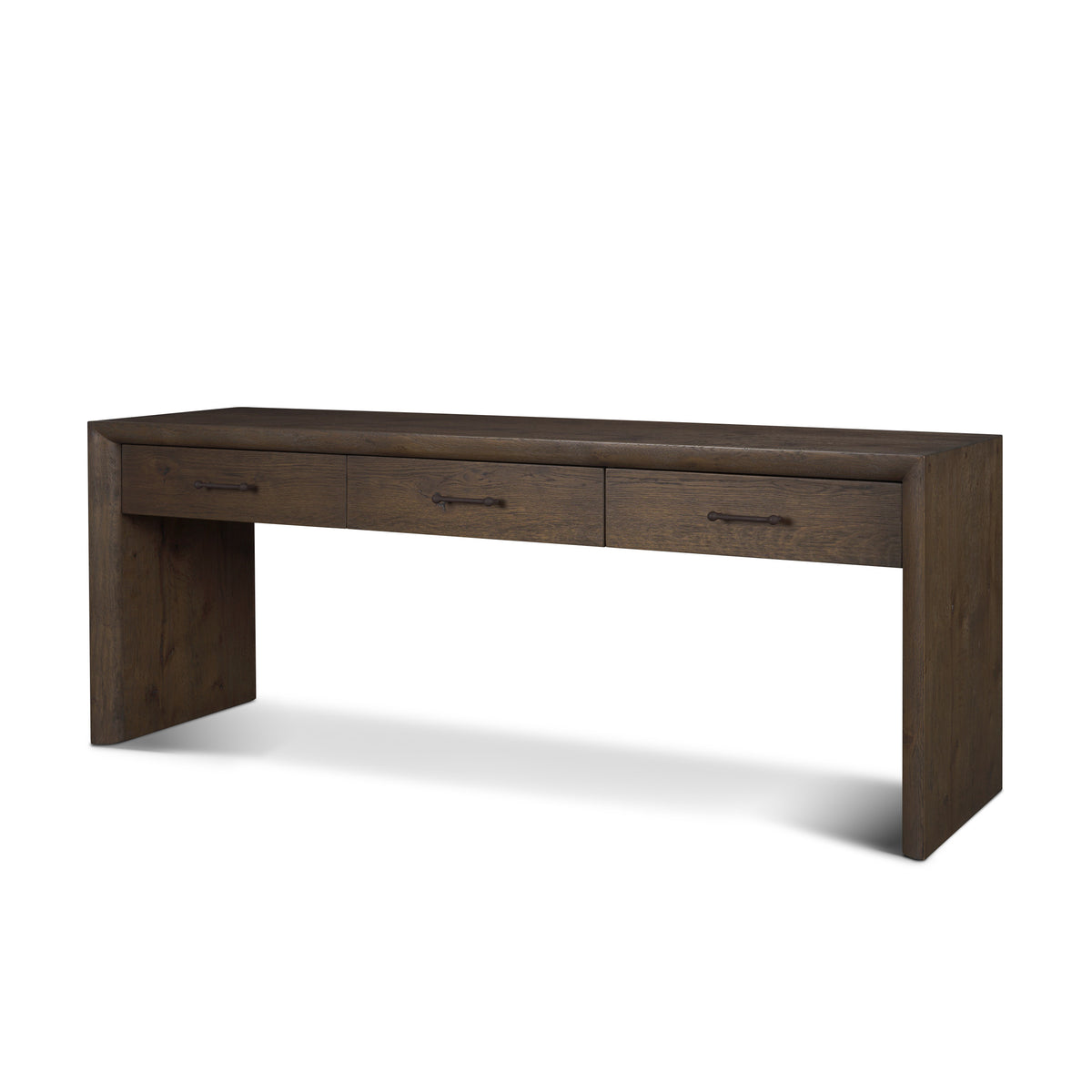 Belford 72" Light Brown Oak Wood Console Table-Console Tables-DECOROLALA