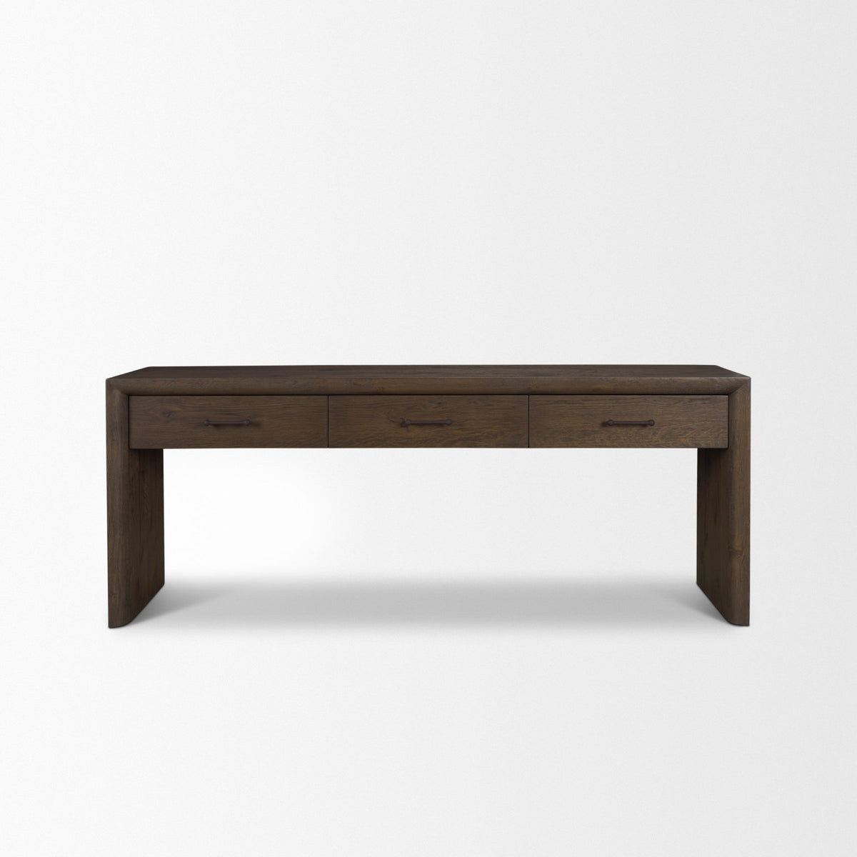 Belford 72" Light Brown Oak Wood Console Table-Console Tables-DECOROLALA