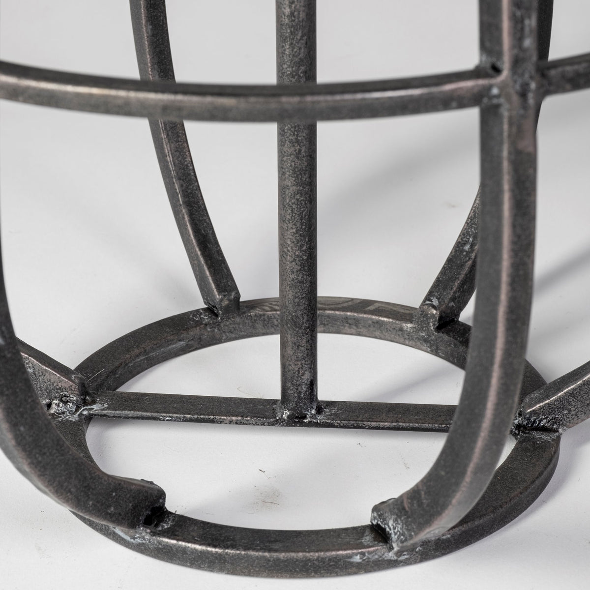 Bella Small Black Metal Cylindrical Cage Candle Holder Lantern-Lanterns-DECOROLALA