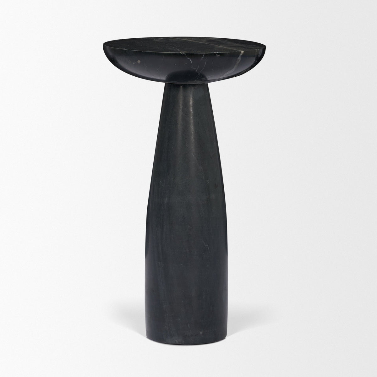 Bellancia Rosso Levanto Marble Pedastal Side Table-End and Side Tables-DECOROLALA