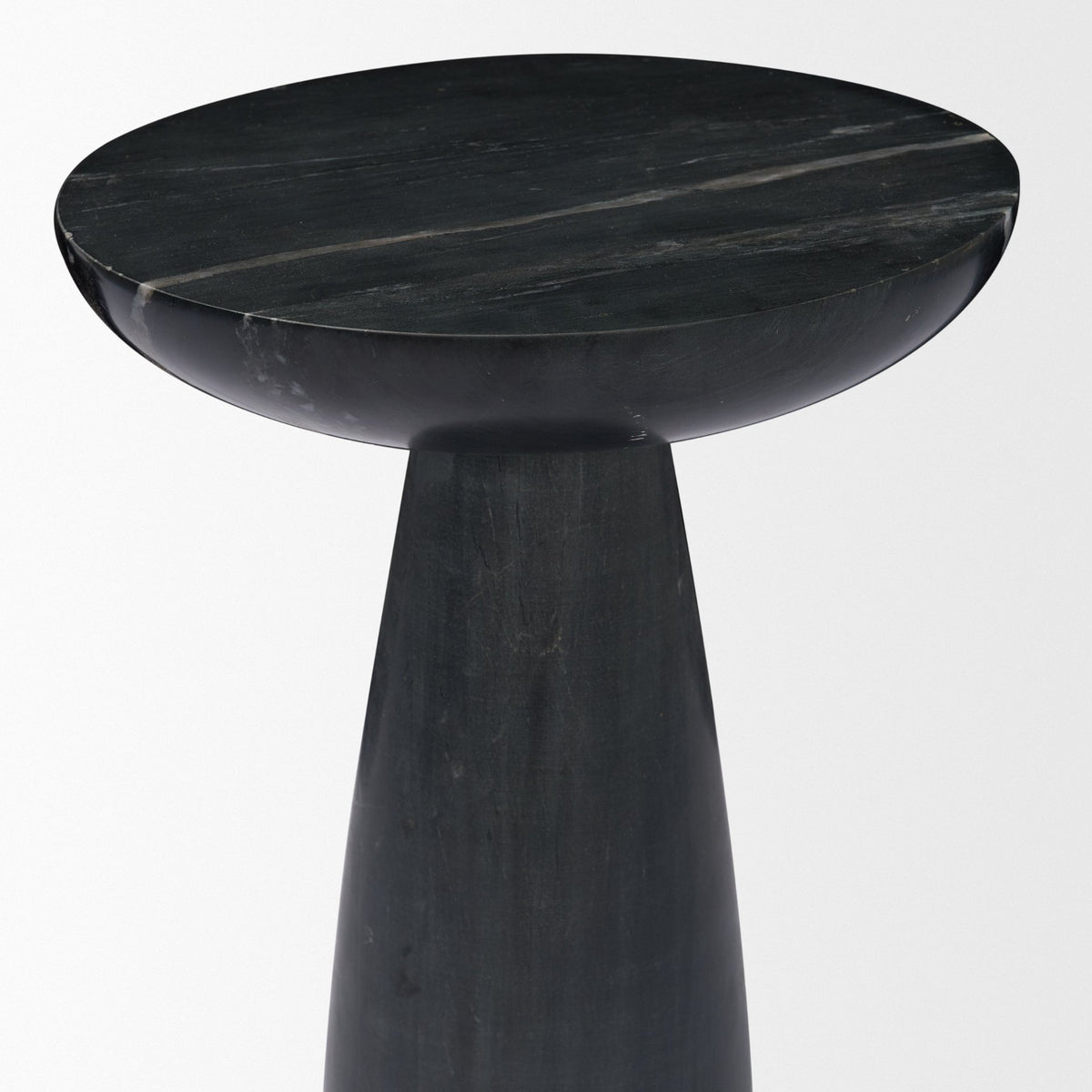 Bellancia Rosso Levanto Marble Pedastal Side Table-End and Side Tables-DECOROLALA