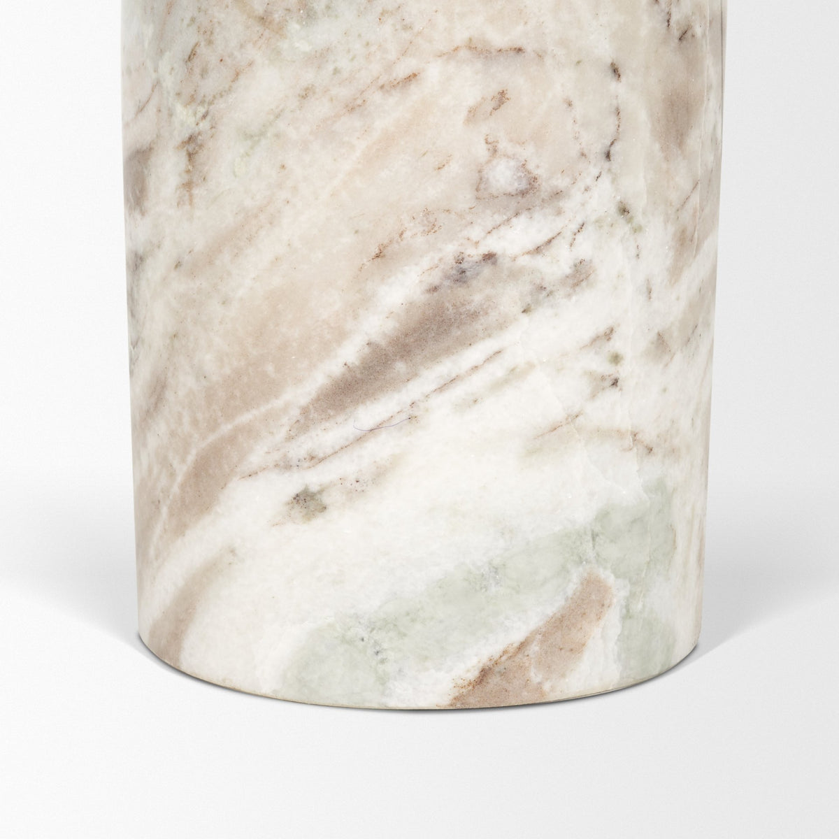 Bellancia Rosso Levanto Marble Pedastal Side Table-End and Side Tables-DECOROLALA