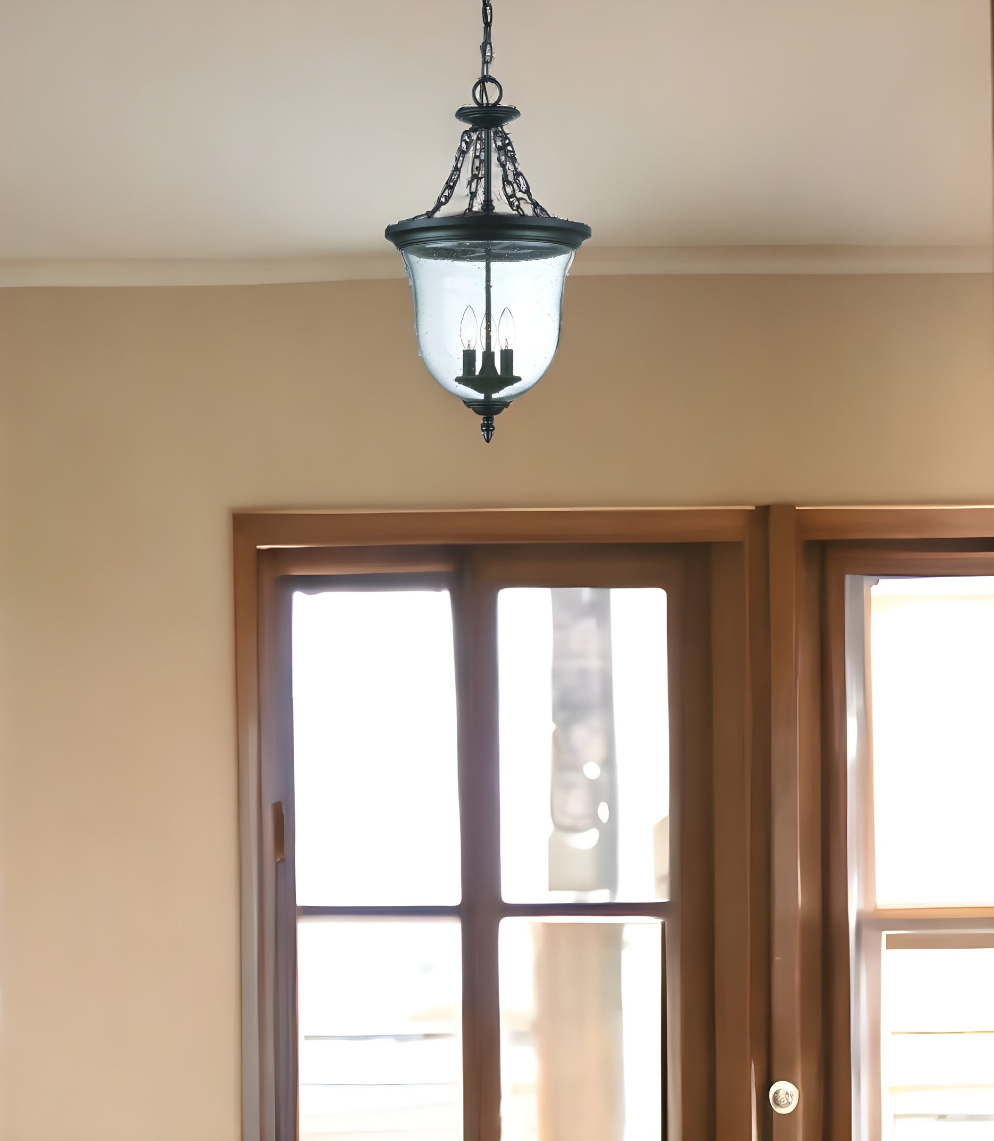 Belle 3-Light Matte black Hanging light-Chandeliers-DECOROLALA