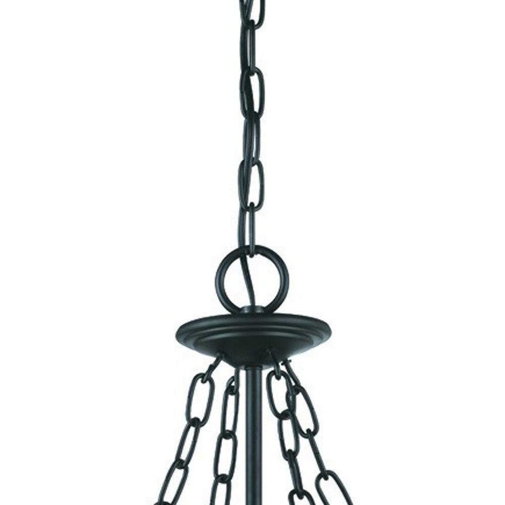 Belle 3-Light Matte black Hanging light-Chandeliers-DECOROLALA
