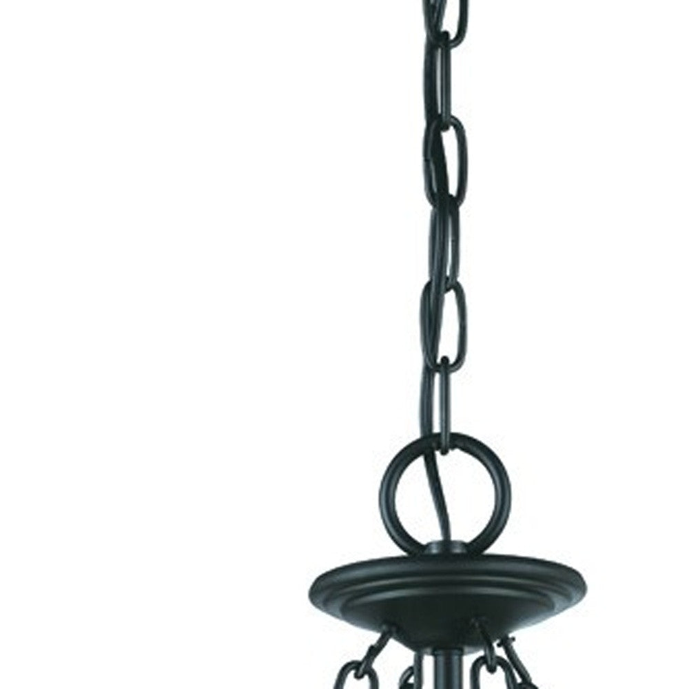 Belle 3-Light Matte black Hanging light-Chandeliers-DECOROLALA