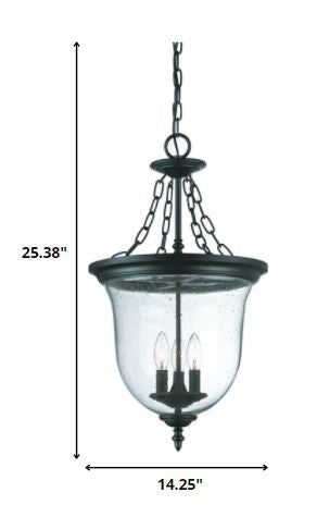 Belle 3-Light Matte black Hanging light-Chandeliers-DECOROLALA