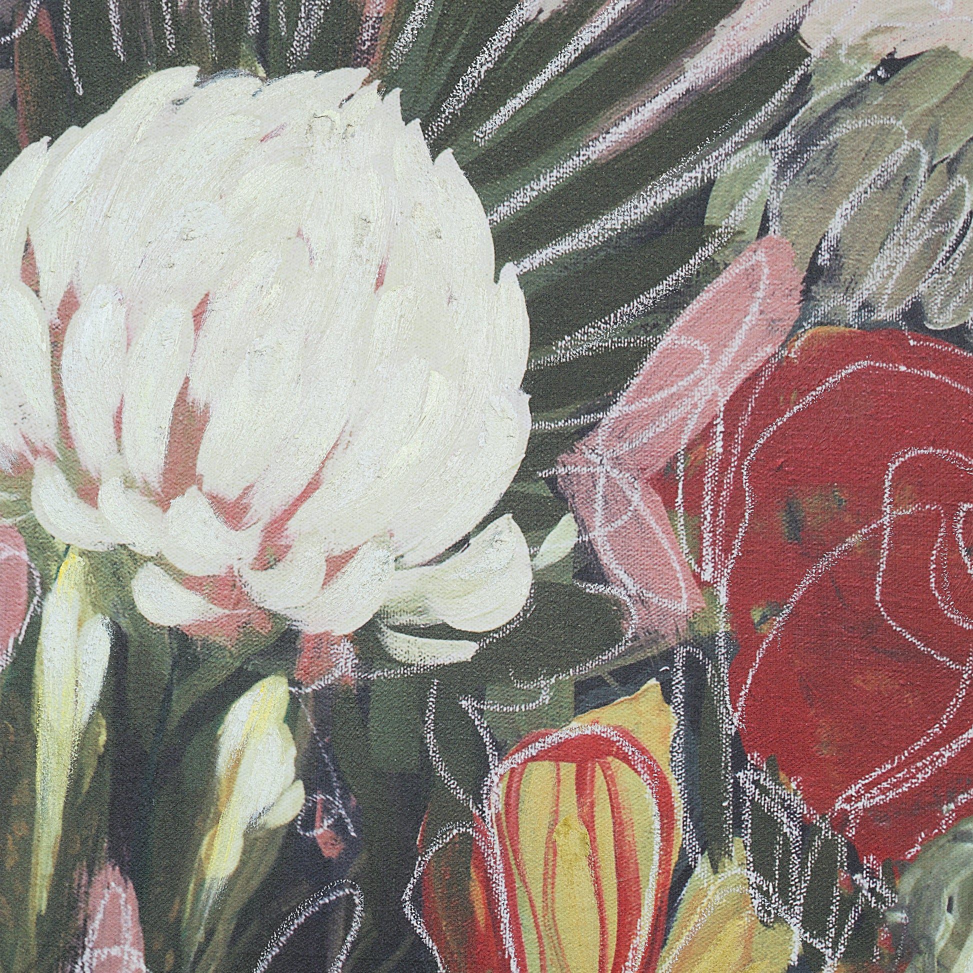 Belleza 40" H x 40" W Canvas Art, Green-Canvas Art-DECOROLALA