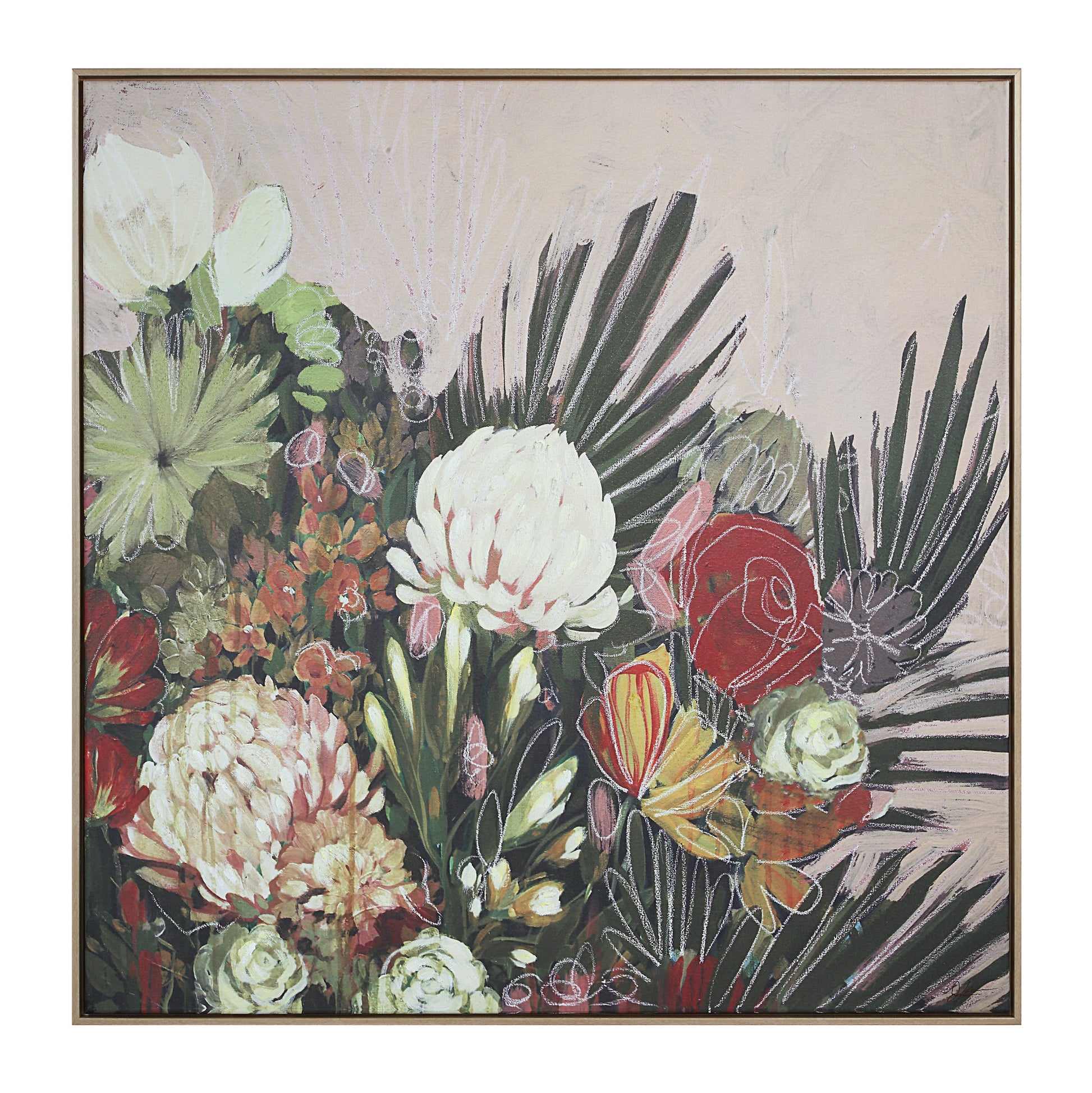 Belleza 40" H x 40" W Canvas Art, Green-Canvas Art-DECOROLALA