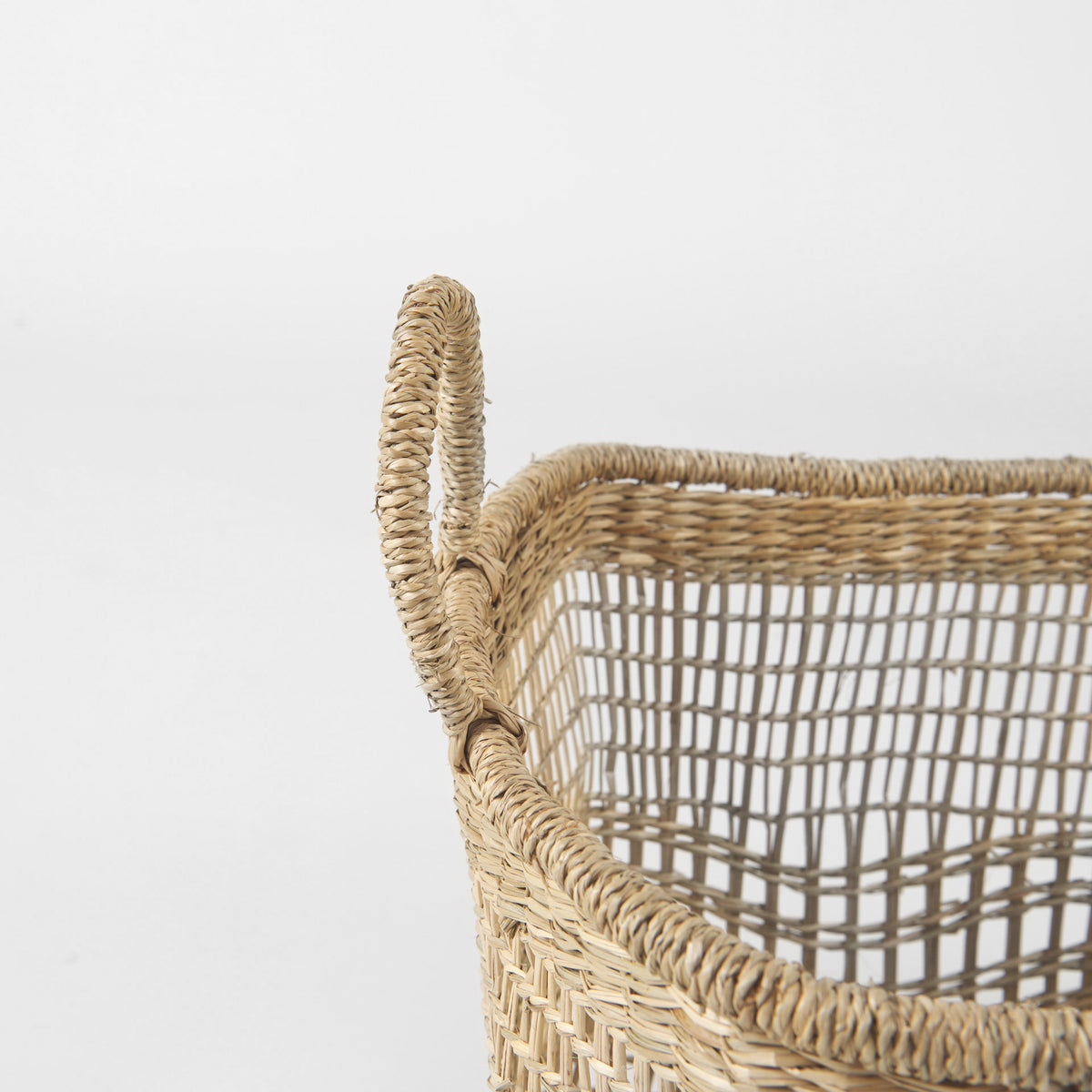Bellisa Seagrass Baskets - Medium Brown Set of 2-Decorative Baskets-DECOROLALA