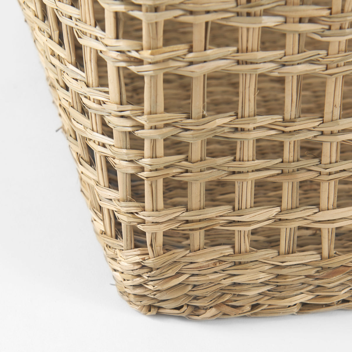 Bellisa Seagrass Baskets - Medium Brown Set of 2-Decorative Baskets-DECOROLALA