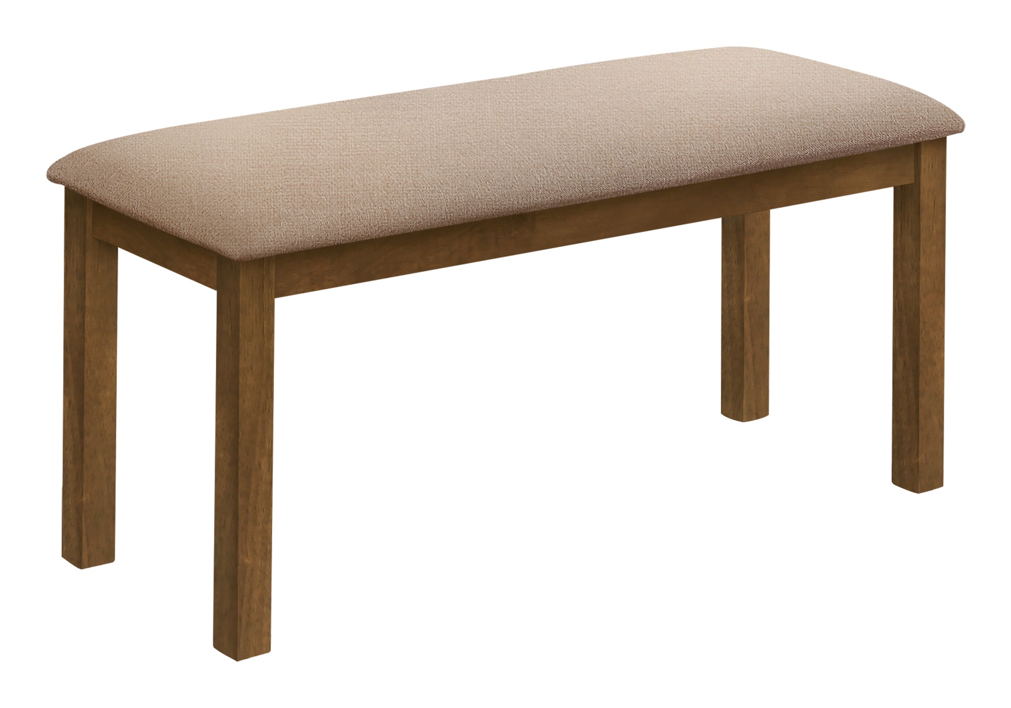 Bench - 42"L / Brown Walnut / Beige Fabric-Benches-DECOROLALA