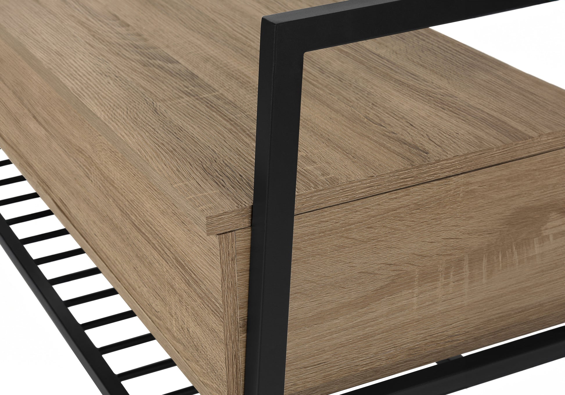 Bench - 42"L / Grey Storage / Black Metal-Benches-DECOROLALA