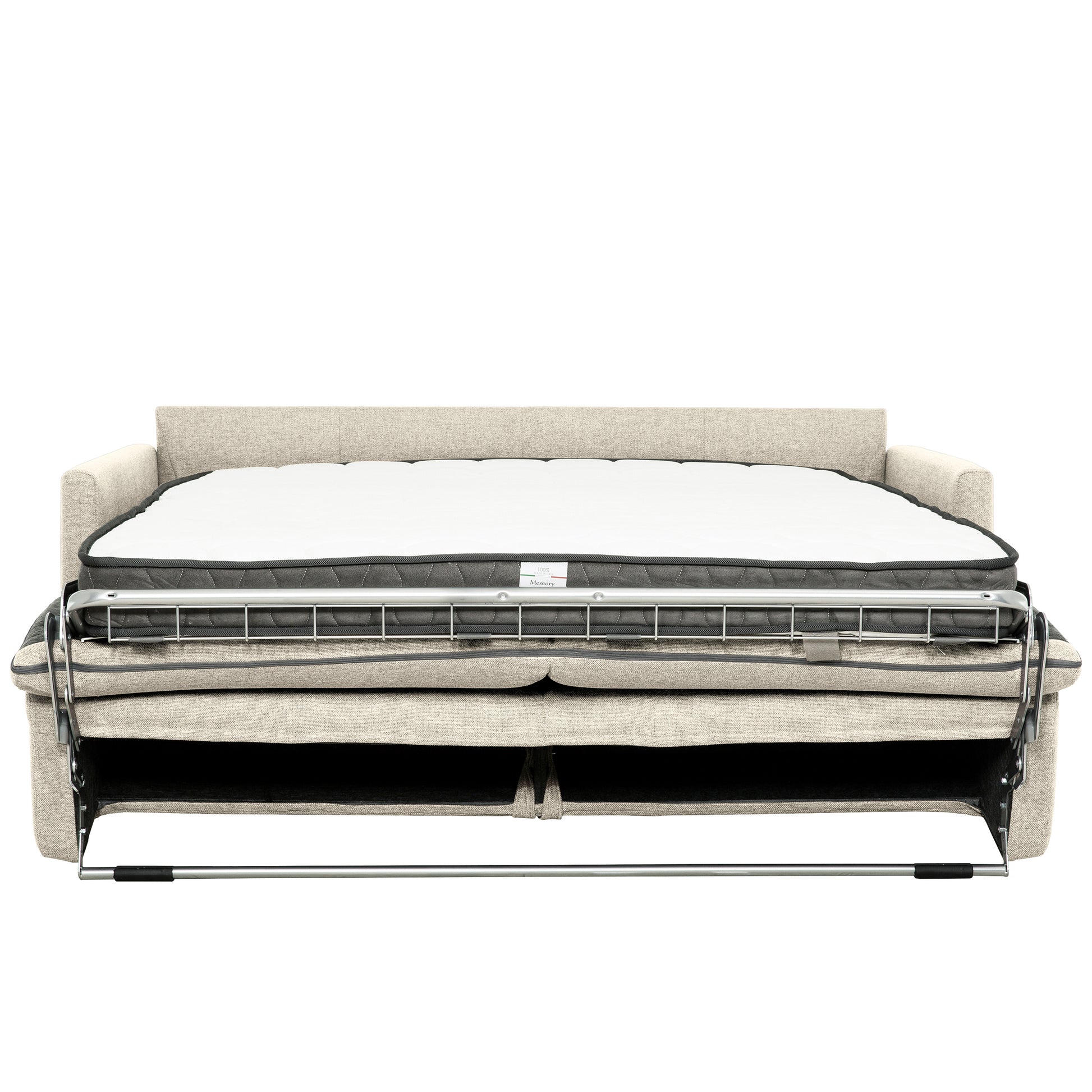 Bennett 70 in. Full Sofa Bed with Memory Foam Mattress - Beige-Living Room-DECOROLALA