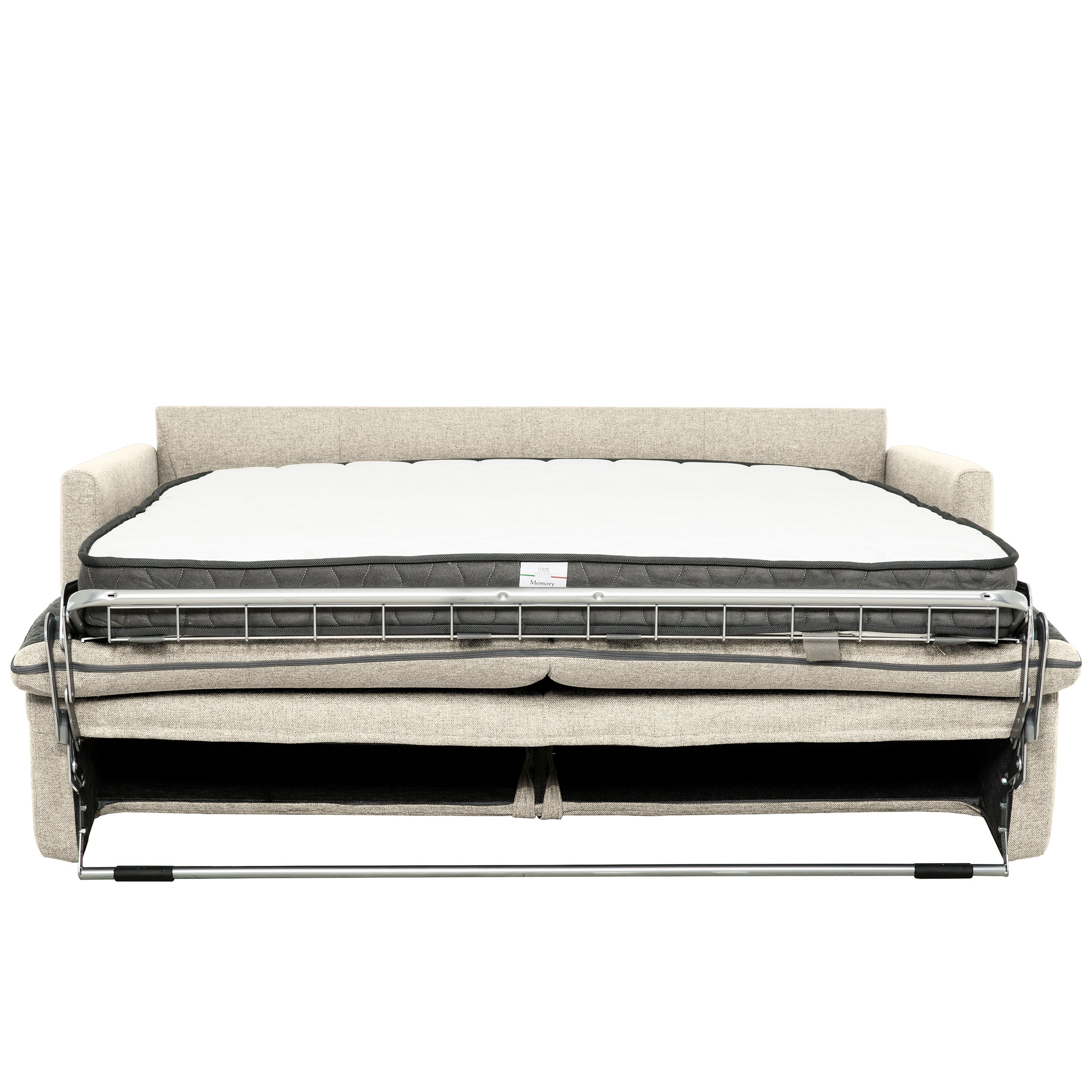 Bennett 70 in. Full Sofa Bed with Memory Foam Mattress - Beige-Living Room-DECOROLALA