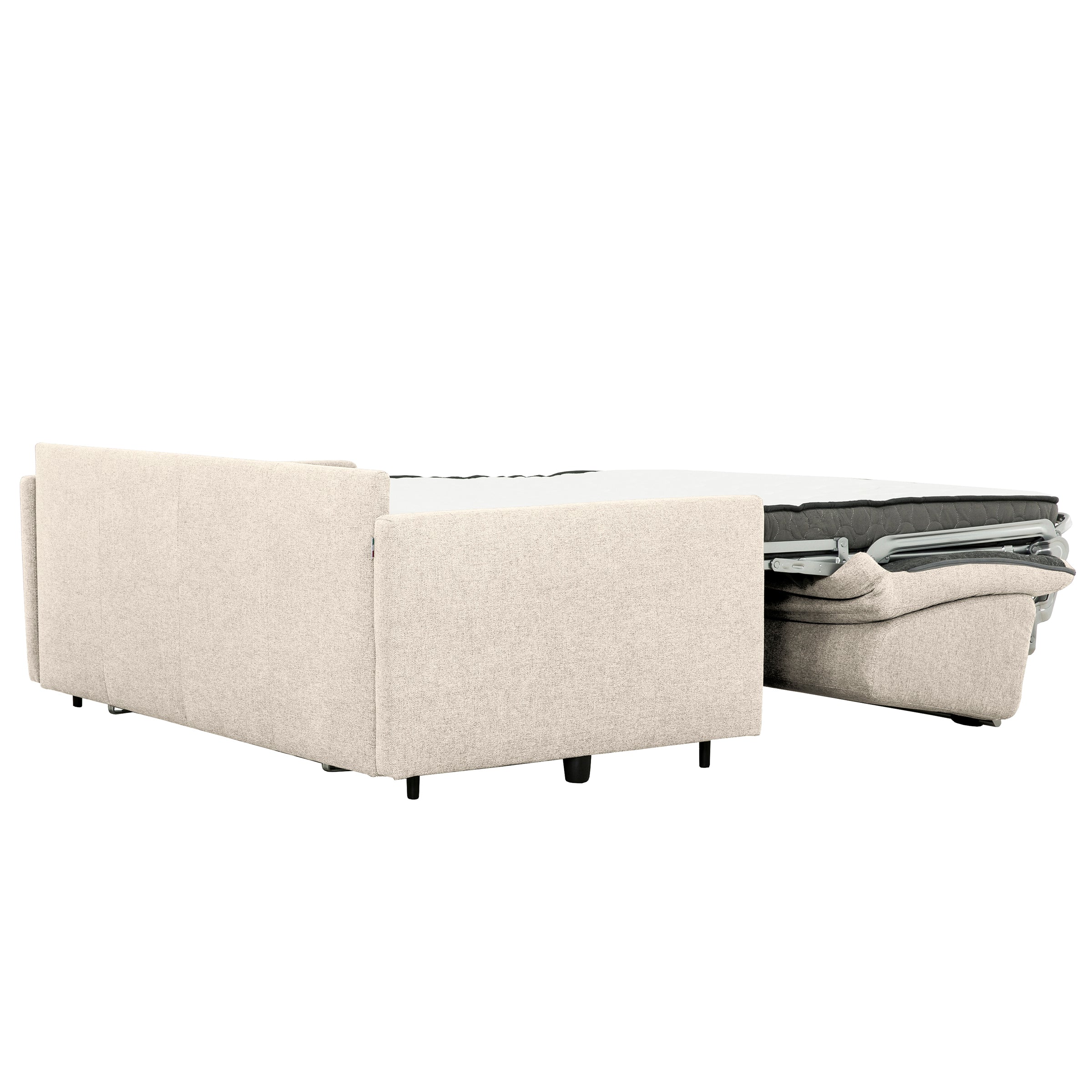 Bennett 70 in. Full Sofa Bed with Memory Foam Mattress - Beige-Living Room-DECOROLALA