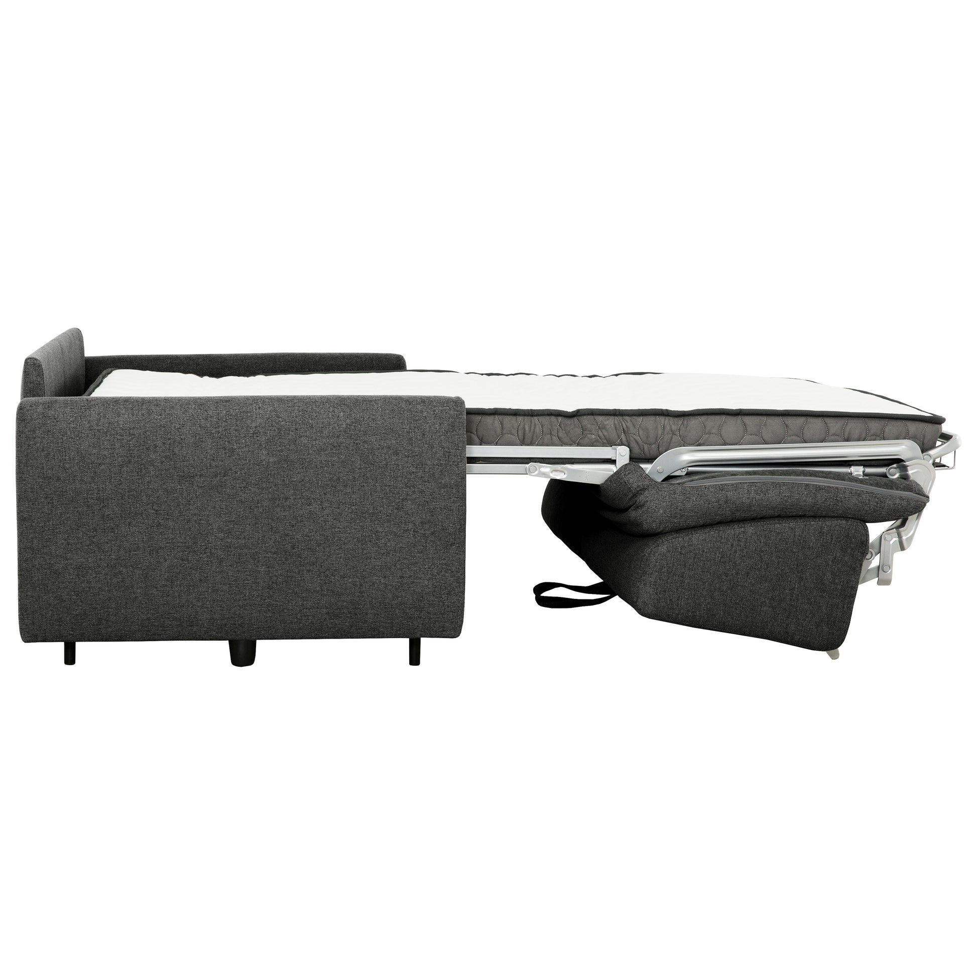 Bennett 70 in. Full Sofa Bed with Memory Foam Mattress - Graphite-Living Room-DECOROLALA