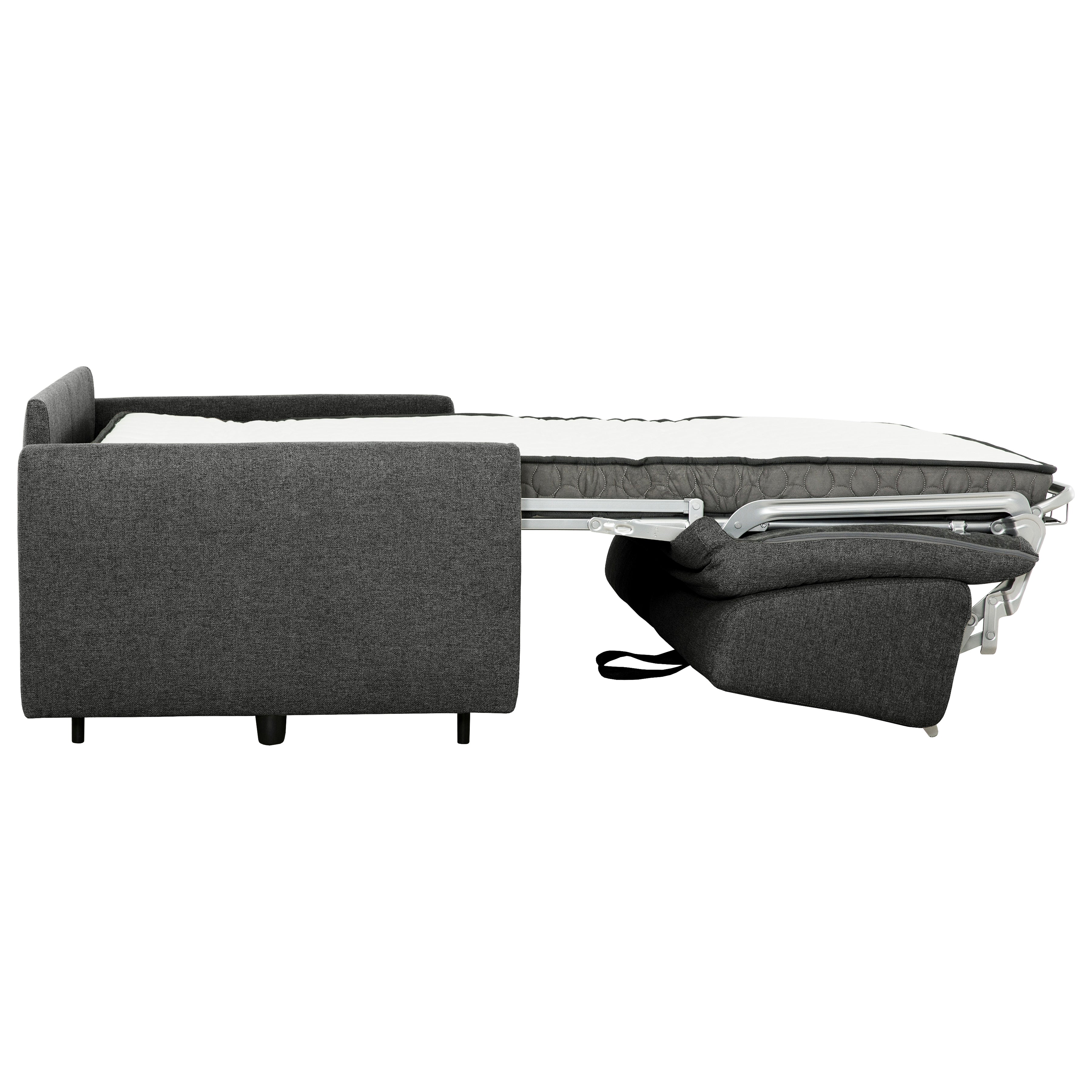 Bennett 70 in. Full Sofa Bed with Memory Foam Mattress - Graphite-Living Room-DECOROLALA
