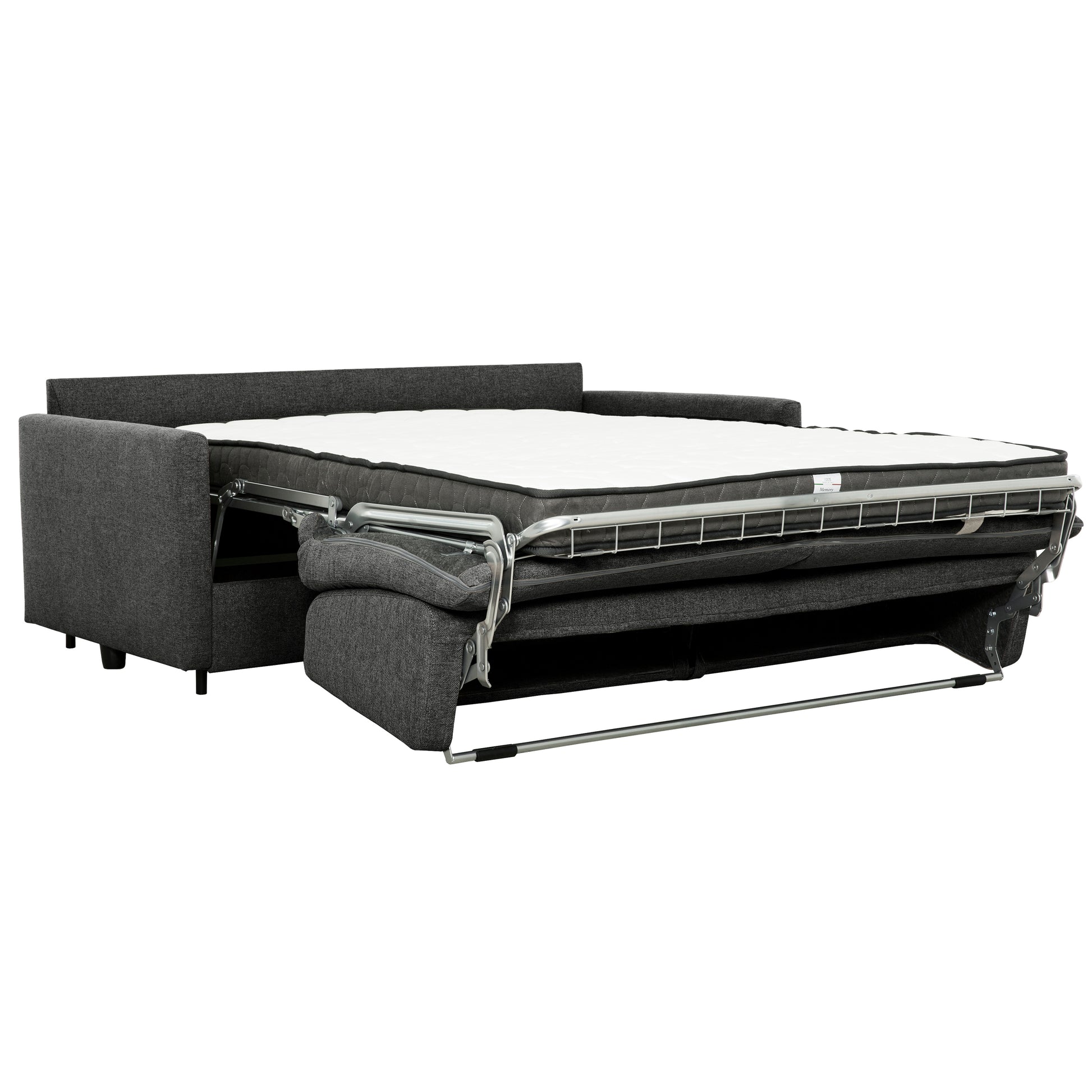 Bennett 70 in. Full Sofa Bed with Memory Foam Mattress - Graphite-Living Room-DECOROLALA