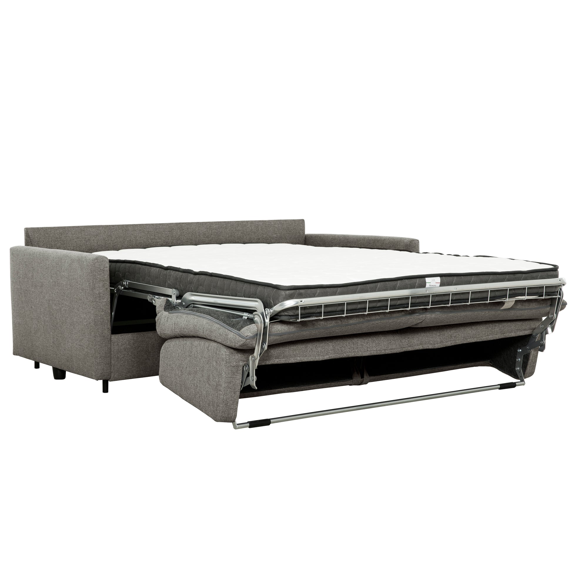 Bennett 70 in. Full Sofa Bed with Memory Foam Mattress - Stone-Living Room-DECOROLALA
