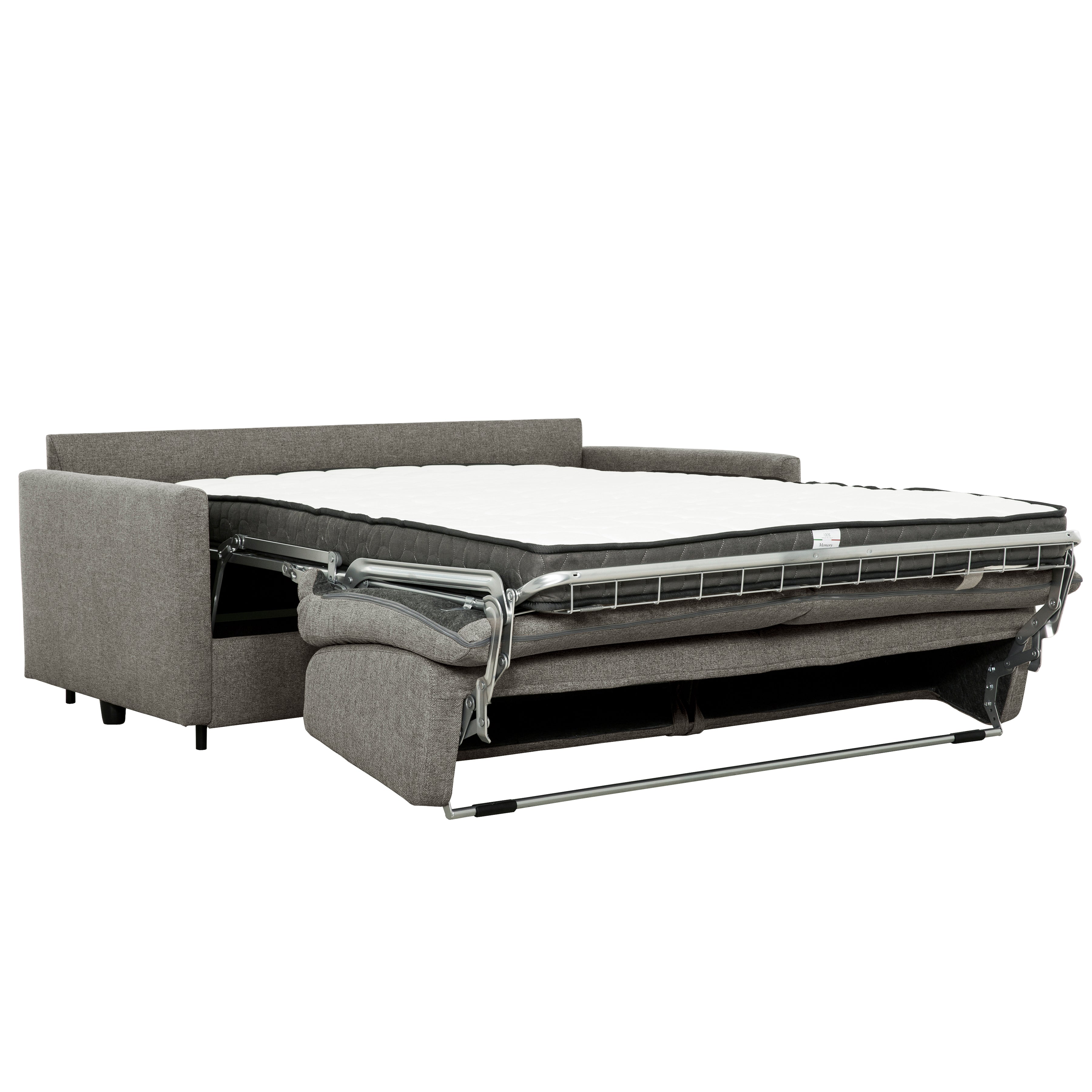 Bennett 70 in. Full Sofa Bed with Memory Foam Mattress - Stone-Living Room-DECOROLALA