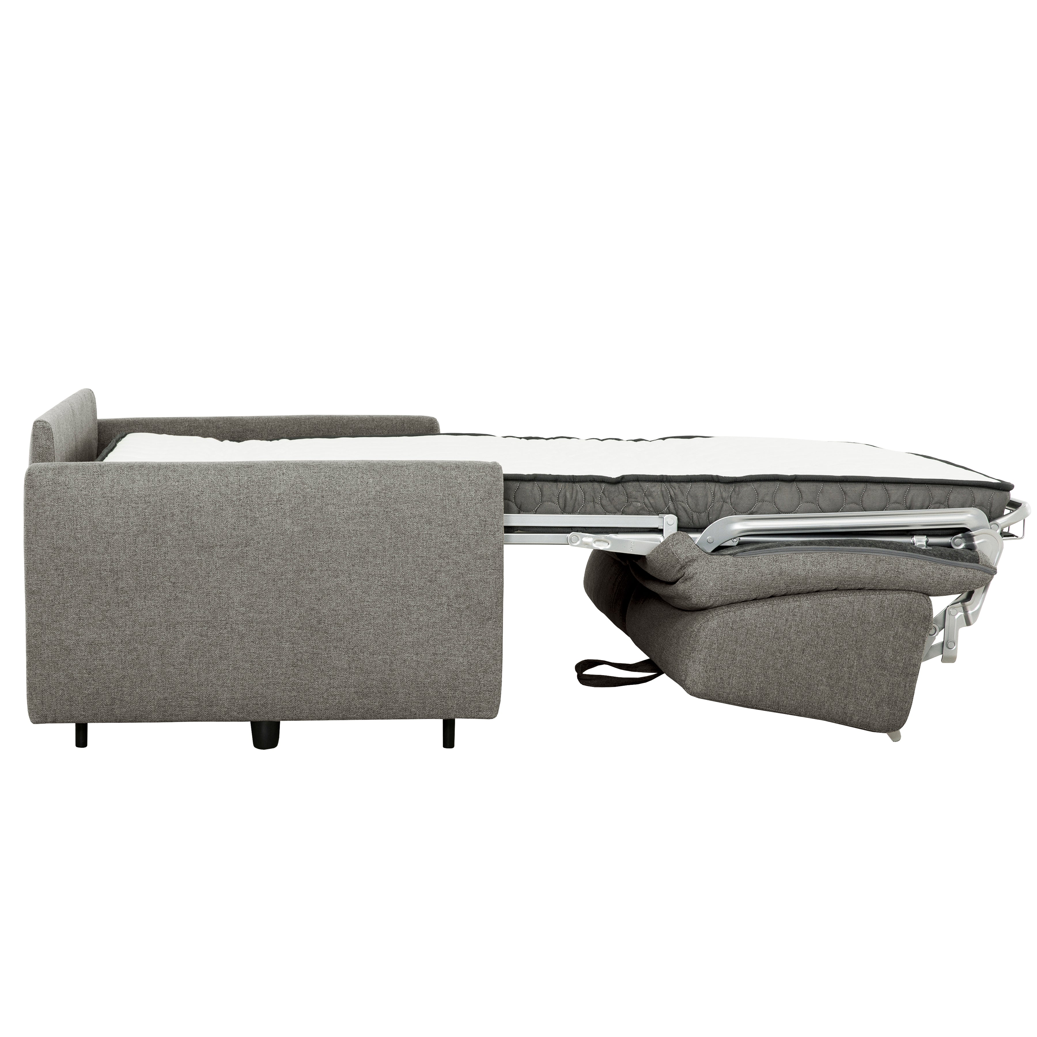 Bennett 70 in. Full Sofa Bed with Memory Foam Mattress - Stone-Living Room-DECOROLALA