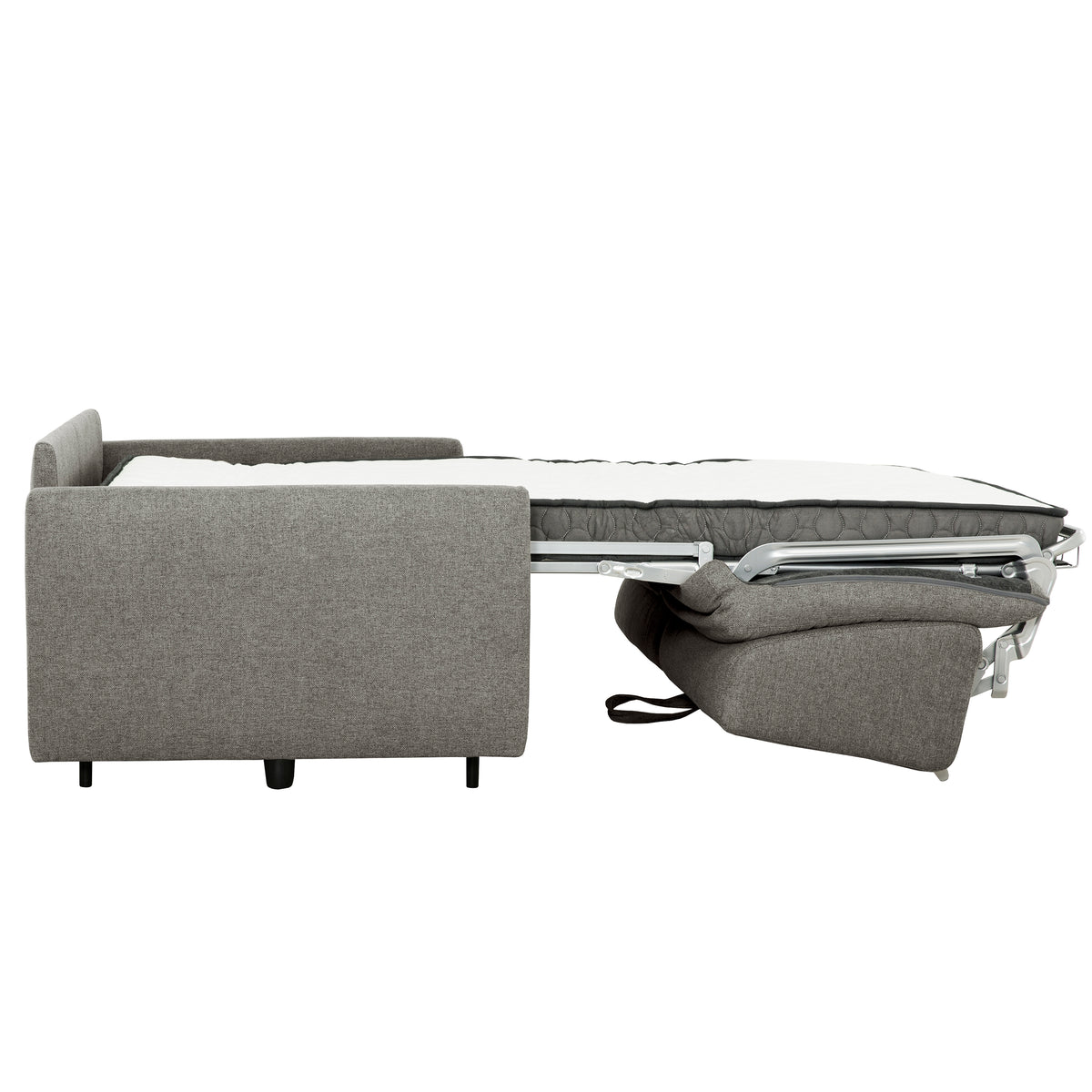 Bennett 70 in. Full Sofa Bed with Memory Foam Mattress - Stone-Living Room-DECOROLALA