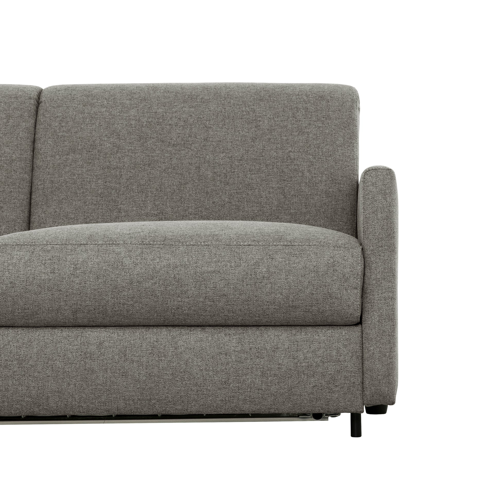 Bennett 70 in. Full Sofa Bed with Memory Foam Mattress - Stone-Living Room-DECOROLALA