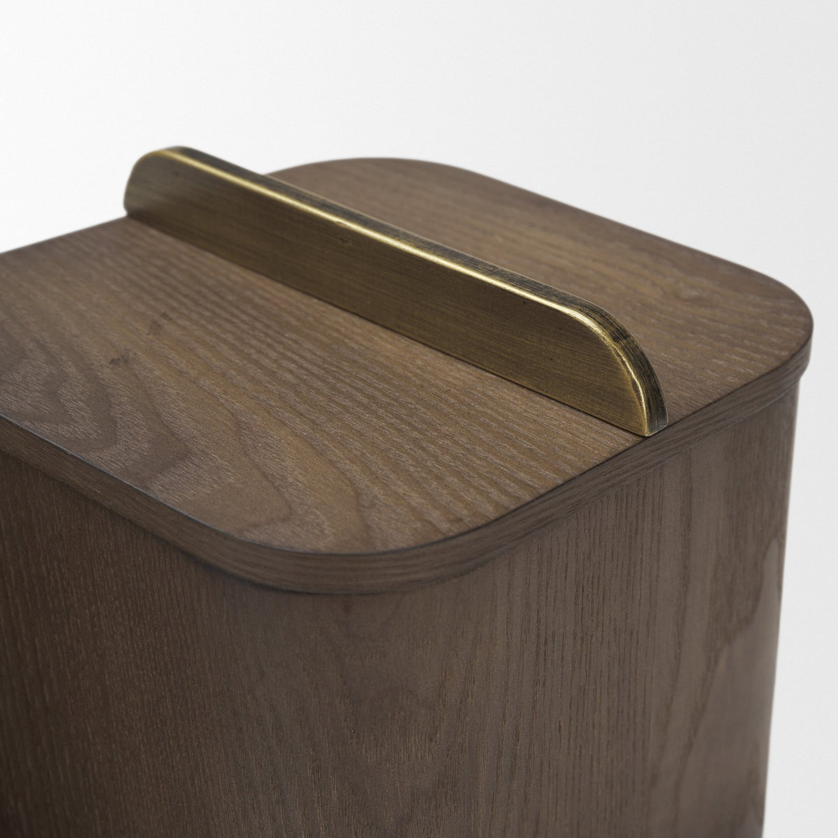Benton White-Washed Wood w/ Brass Handle Decorative Box Set-Boxes-DECOROLALA