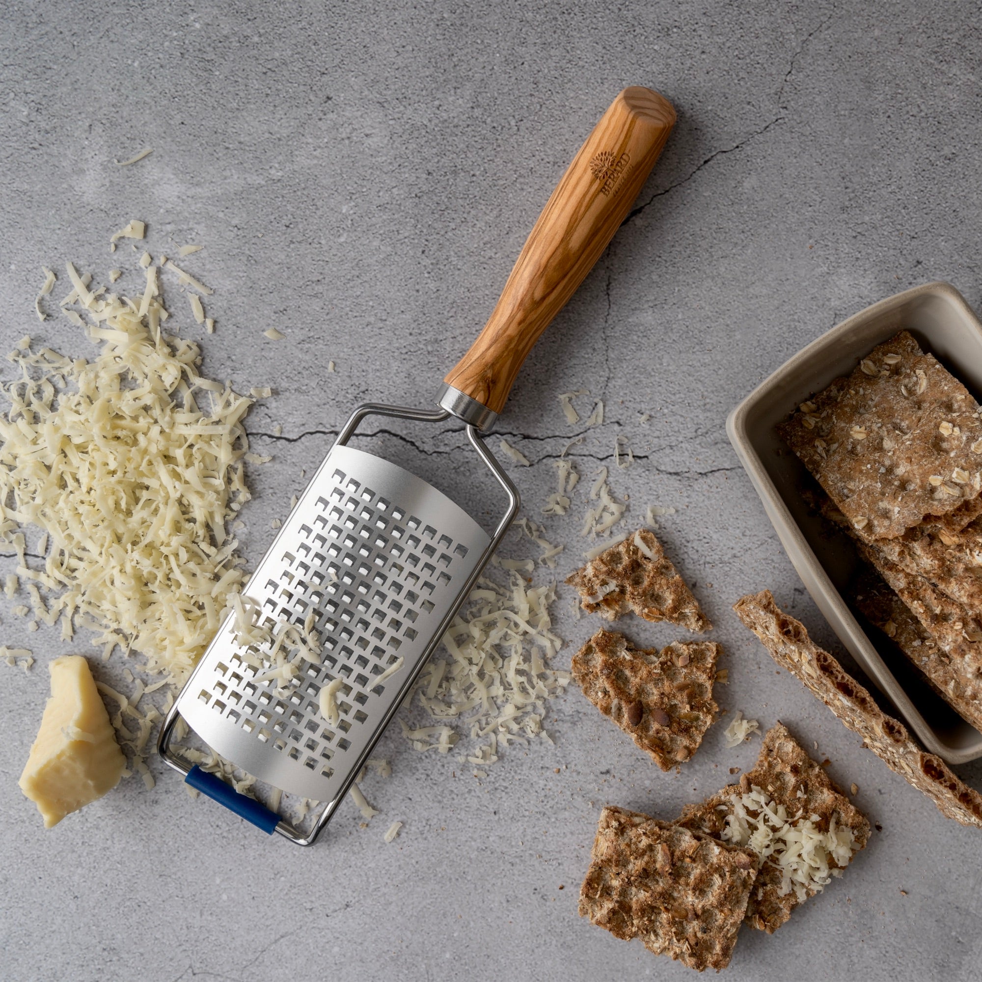 Berard Olivewood Handle Zester Grater – Fine Blade, FSC Certified, France-Kitchen Tools-DECOROLALA