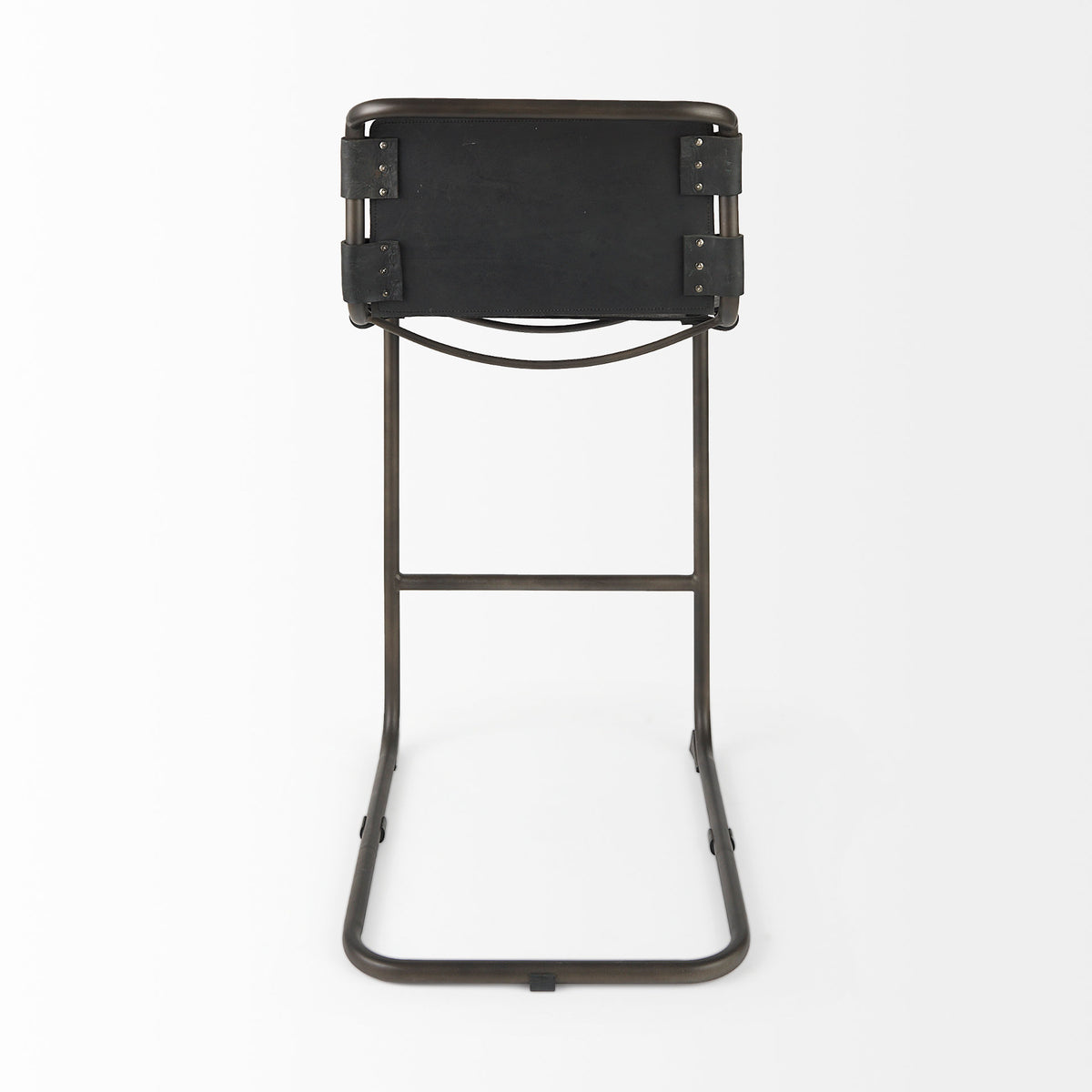 Berbick 43" Total Height Leather w/ Iron Frame Bar Stool-Bar Stools-DECOROLALA