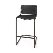 Berbick 43" Total Height Leather w/ Iron Frame Bar Stool-Bar Stools-DECOROLALA