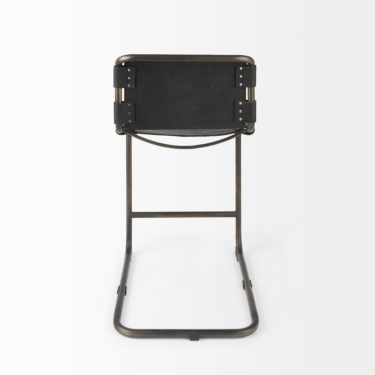 Berbick 20.5 x 24.75 x 39 Medium Leather W/ Iron Frame Counter Stool-Bar Stools-DECOROLALA