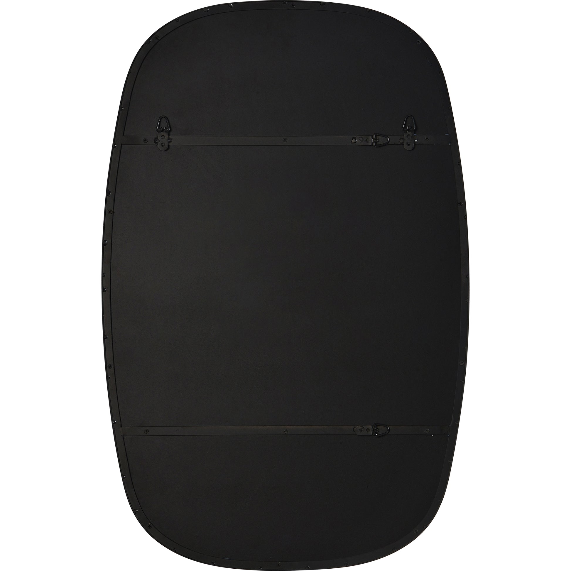 Bergen 36" Tall Rectangle Wall Mirror, Black-Mirror-DECOROLALA