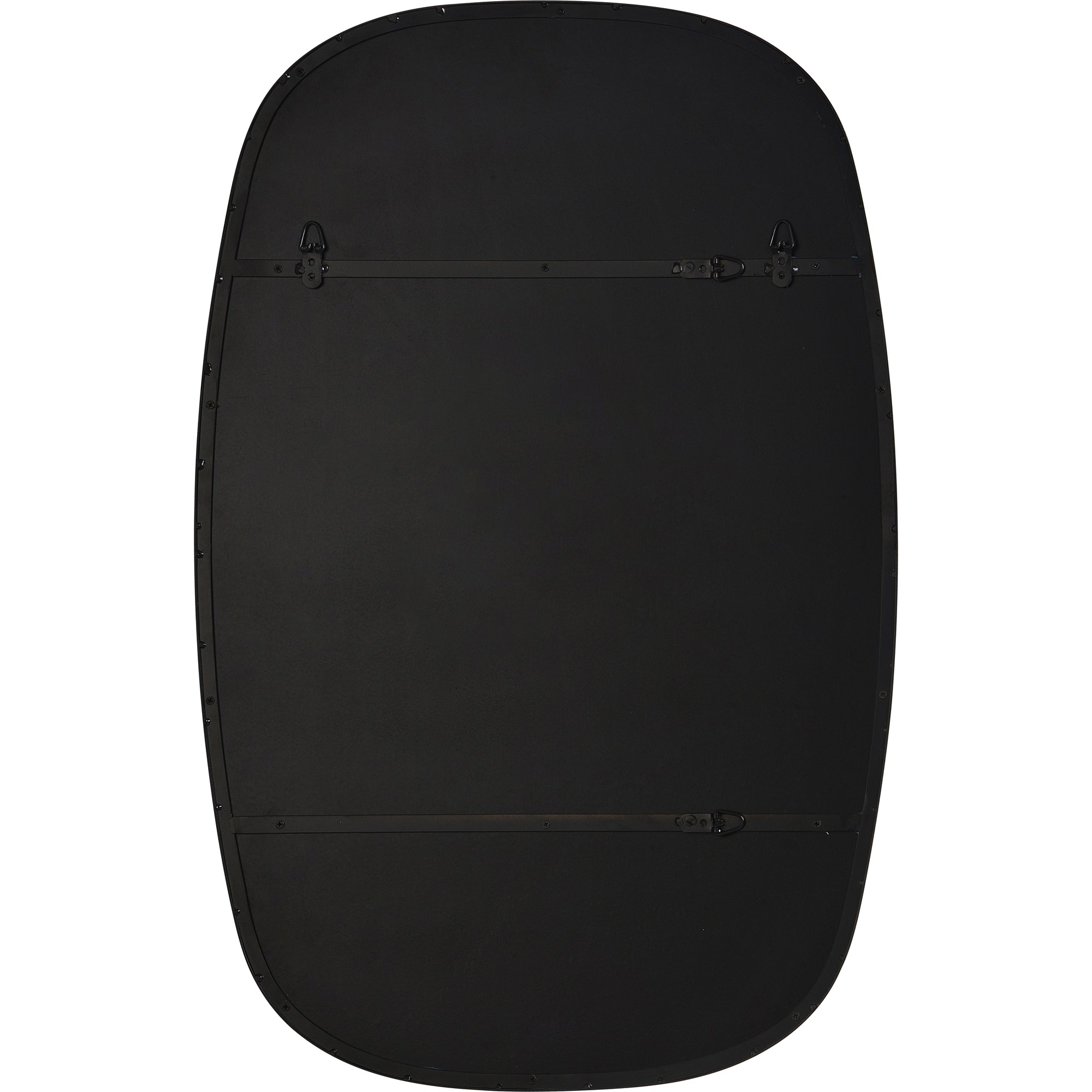 Bergen 36" Tall Rectangle Wall Mirror, Black-Mirror-DECOROLALA