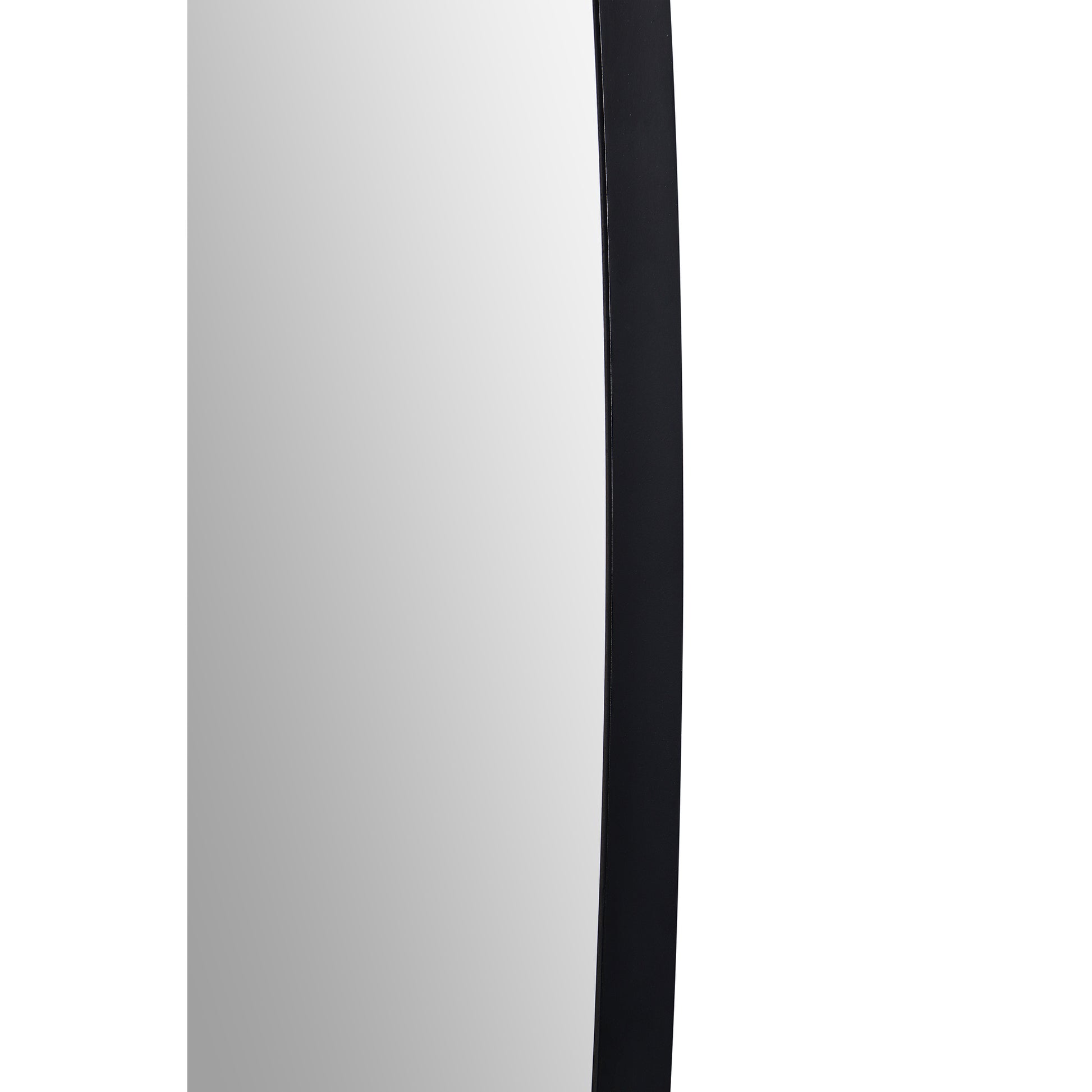 Bergen 36" Tall Rectangle Wall Mirror, Black-Mirror-DECOROLALA