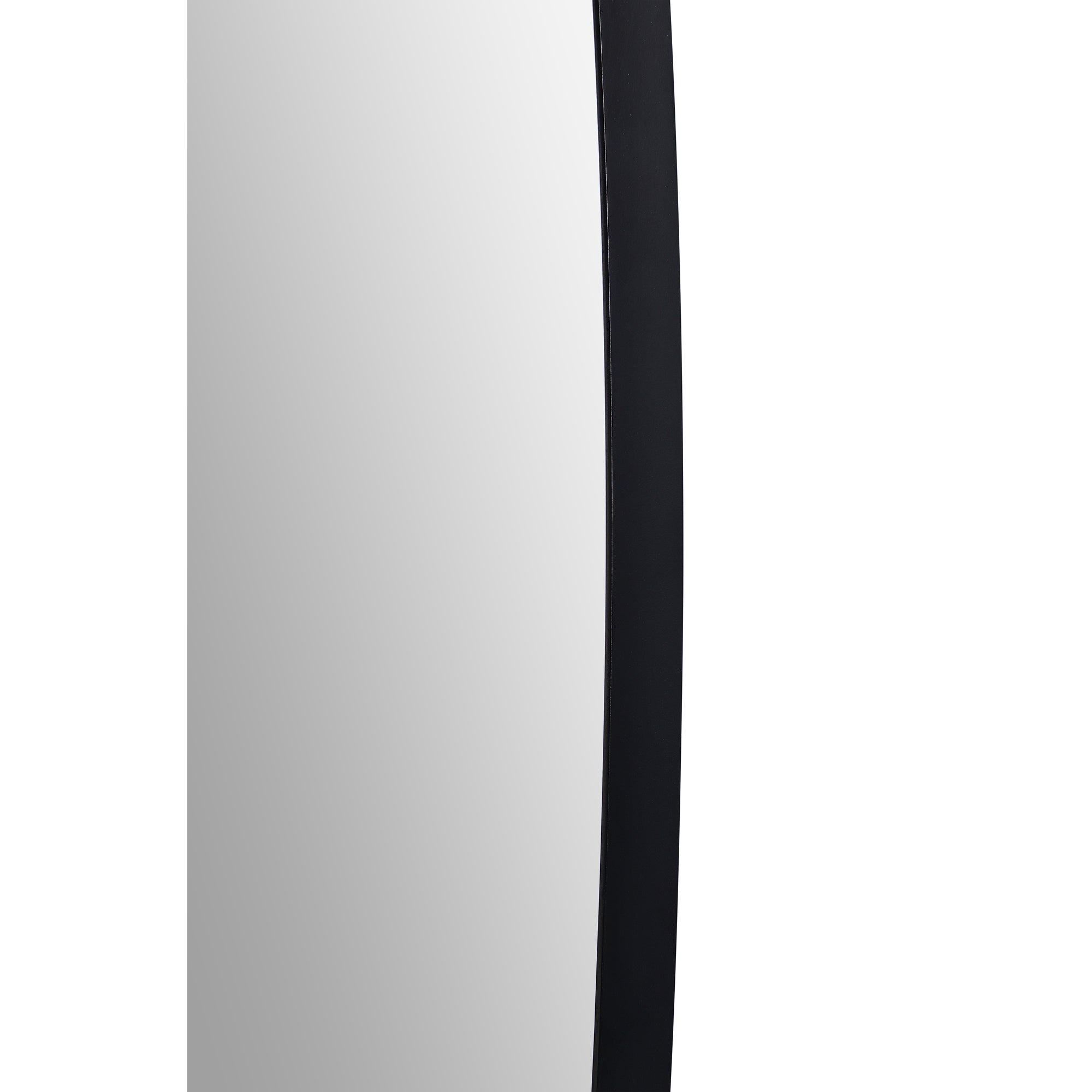 Bergen 36" Tall Rectangle Wall Mirror, Black-Mirror-DECOROLALA