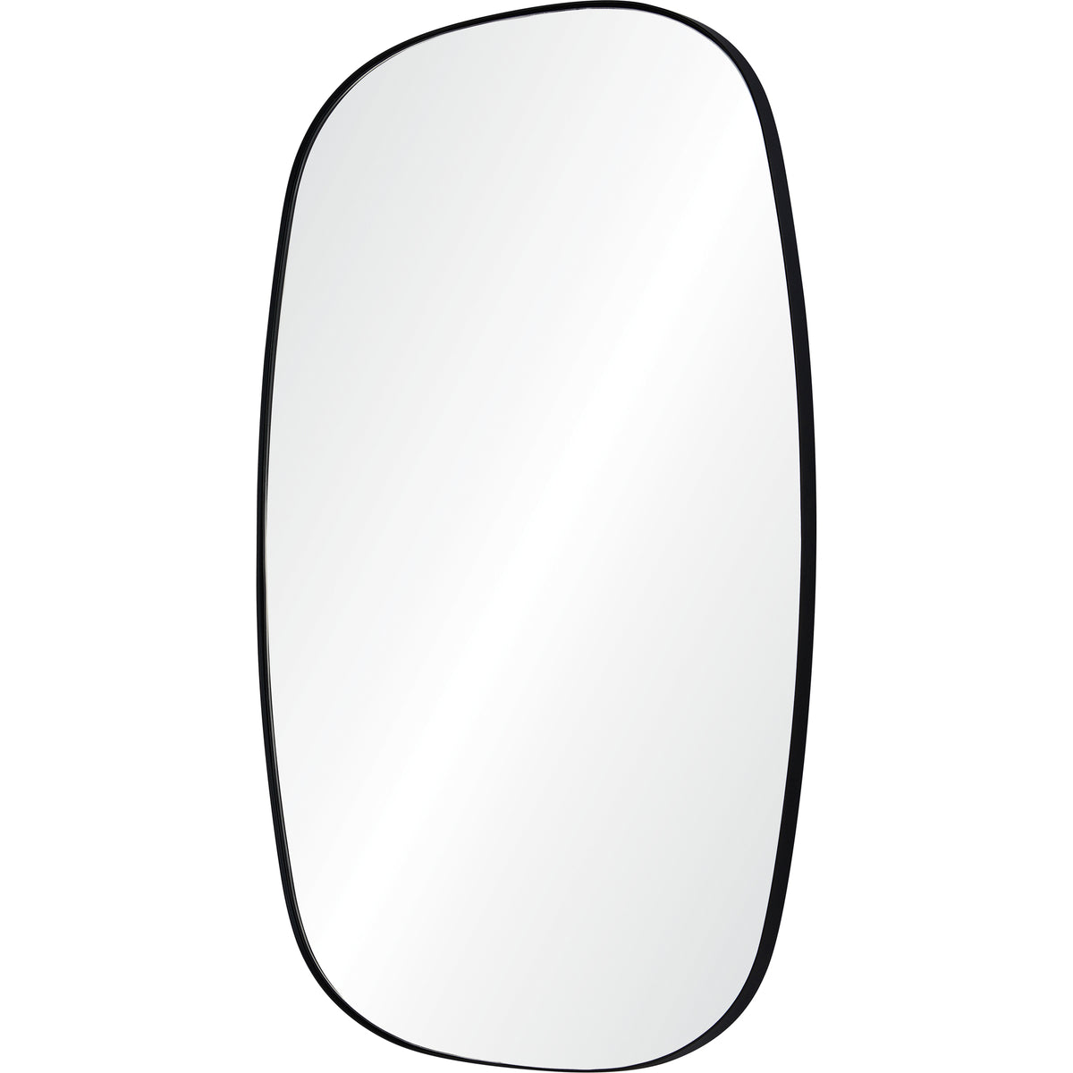 Bergen 36" Tall Rectangle Wall Mirror, Black-Mirrors-DECOROLALA